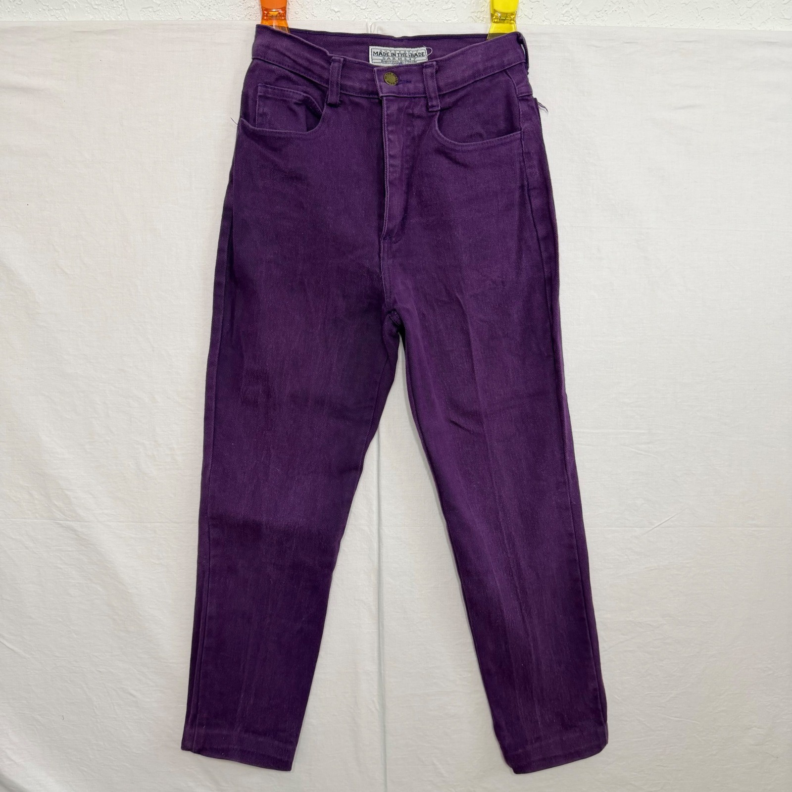 Vintage Made In The Shade Purple Jeans Womens 3 High Rise Tapered USA Made