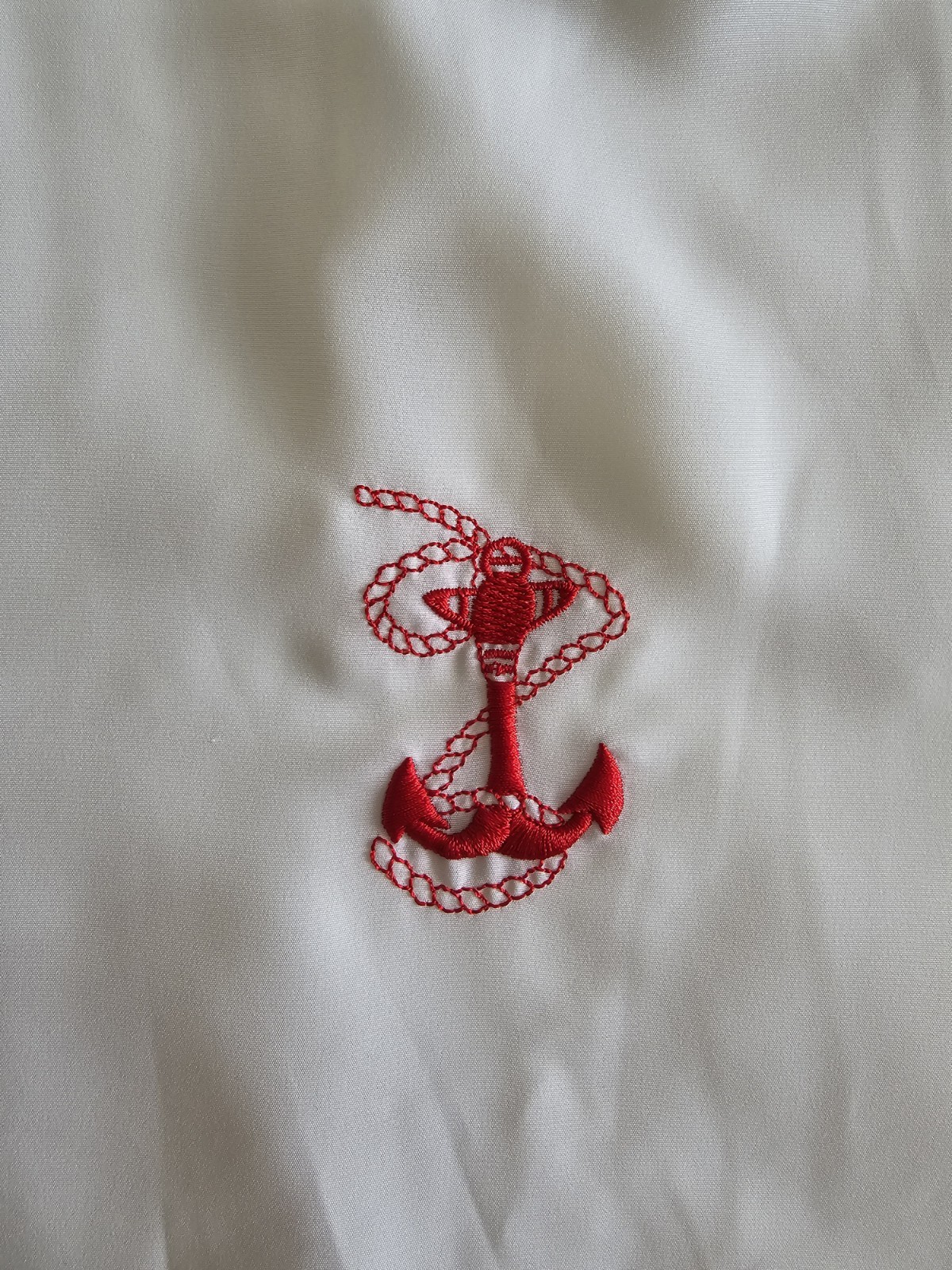 Vintage 80s 90s Embroidered Anchor Blouse Womens Plus Size 16 1XL Preppy Joyce