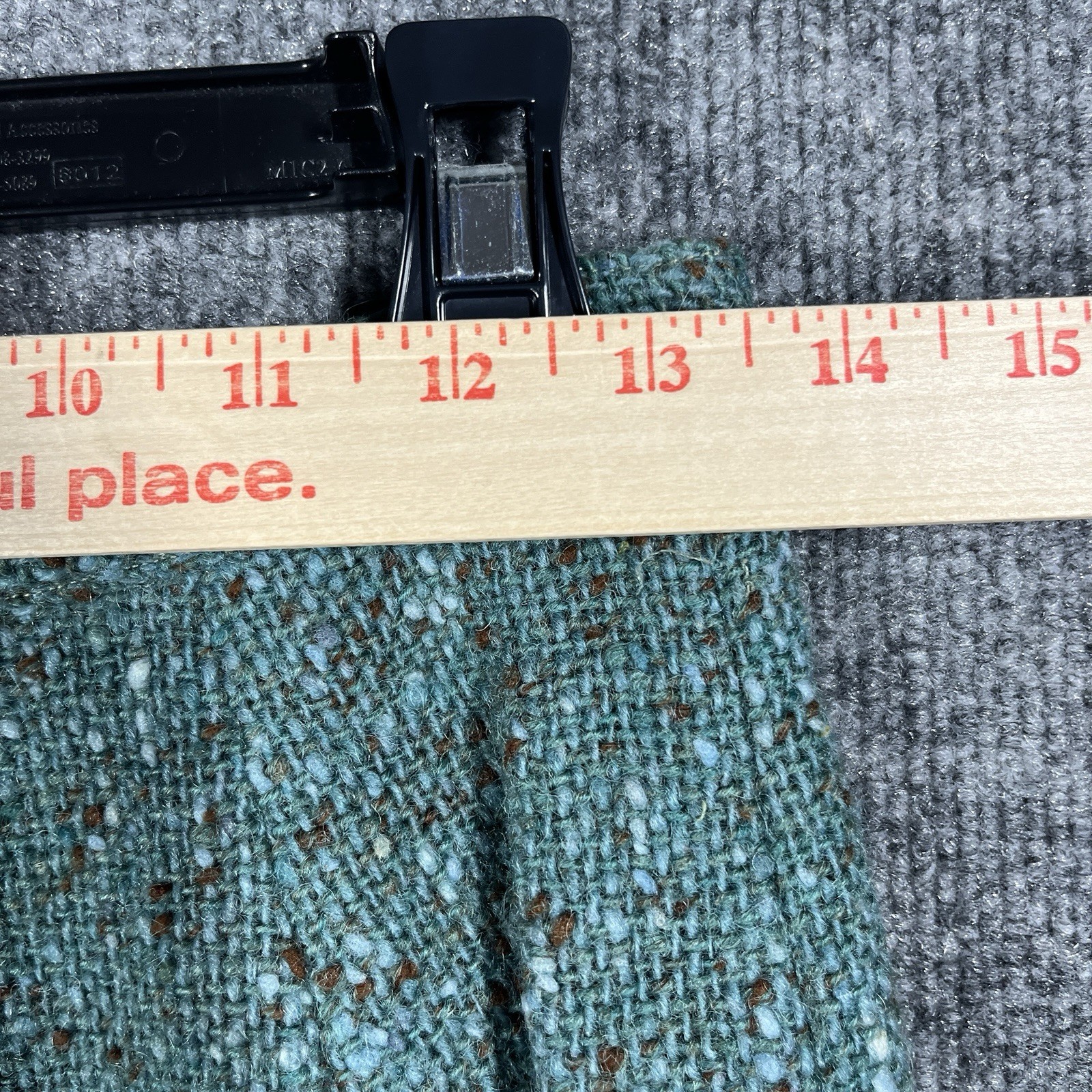 VINTAGE 60s Sloat Wool Blue Tweed Skirt Flat Cottagecore Secretary Work NY Small