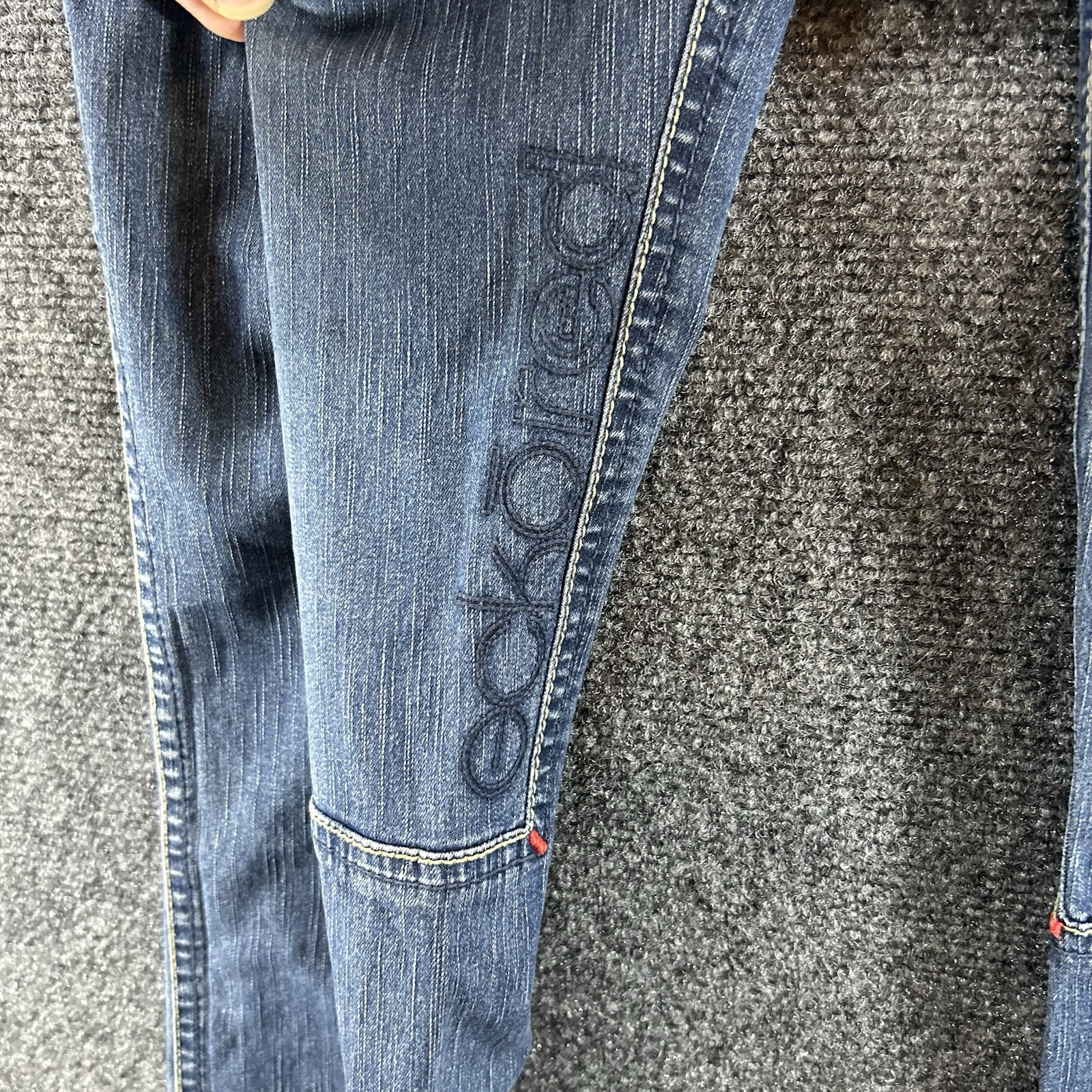 Vtg Ecko Red Jeans Jrs 7 Bootcut Logo Embroidered Low Rise Hip Hugger Y2K Grunge
