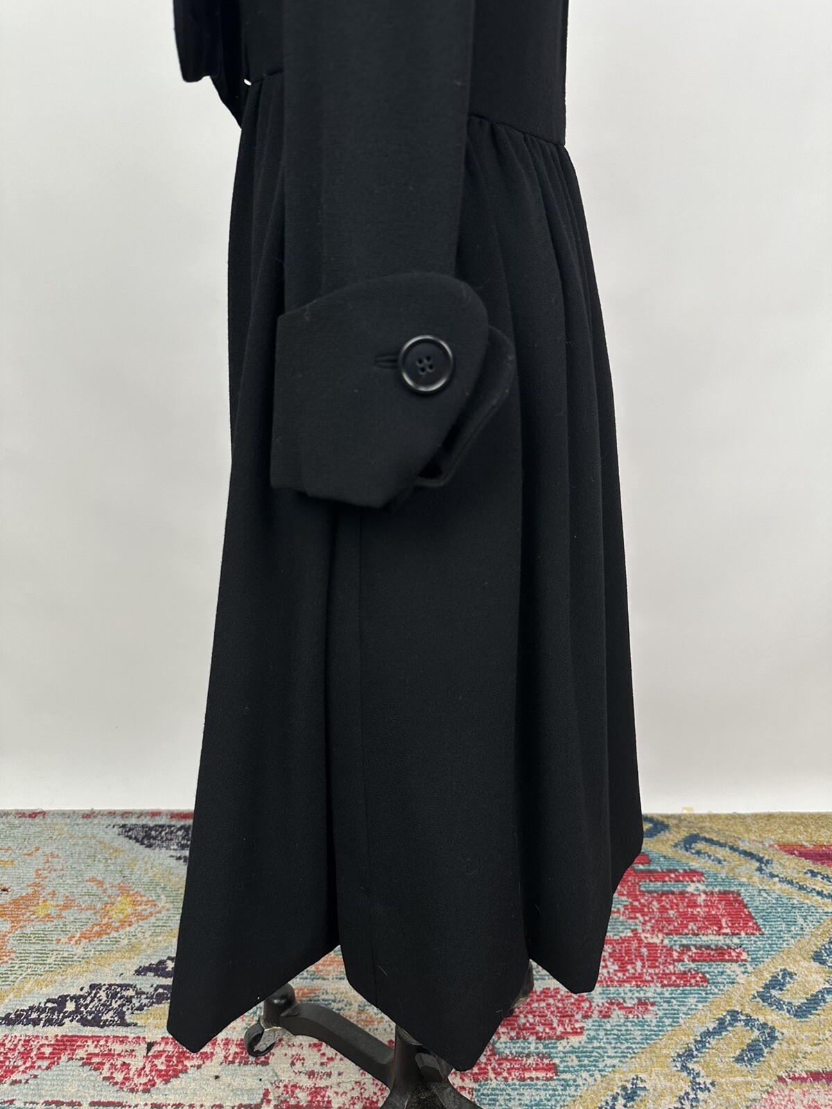 Vintage 1960s Geoffrey Beene Black Wool Long Sleeve Dress Mod – GoGo Style As Is
