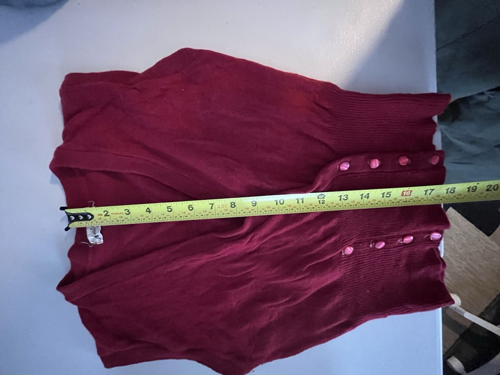 (4) 1950S Red Wool Petite Sweaters Merriwether 2 Sleeveless 2 Off White Sleeves