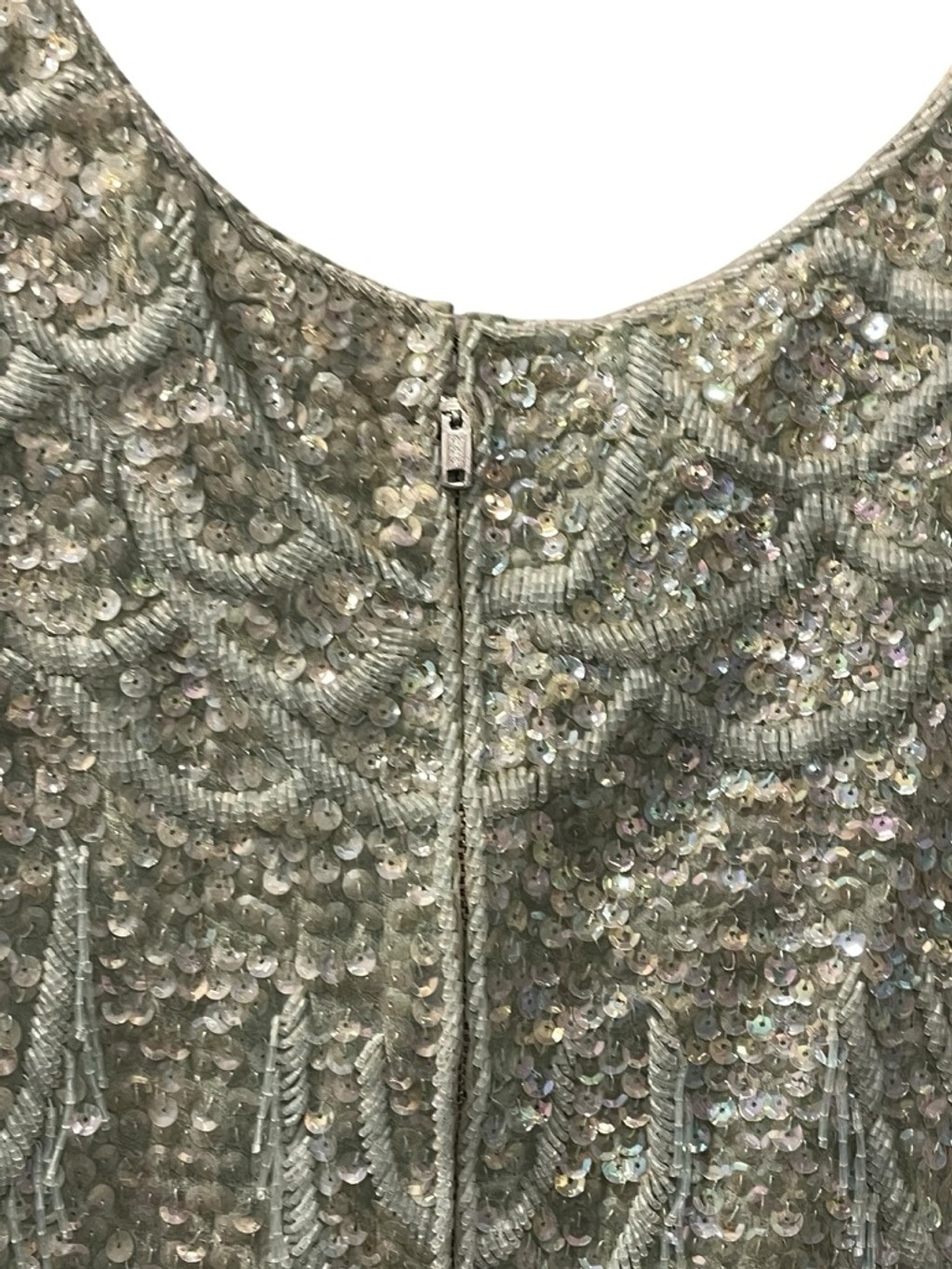 Vintage 60’s Alexander’s Wool Beaded Fringe Sequins Formal Top Size 40 Embroider