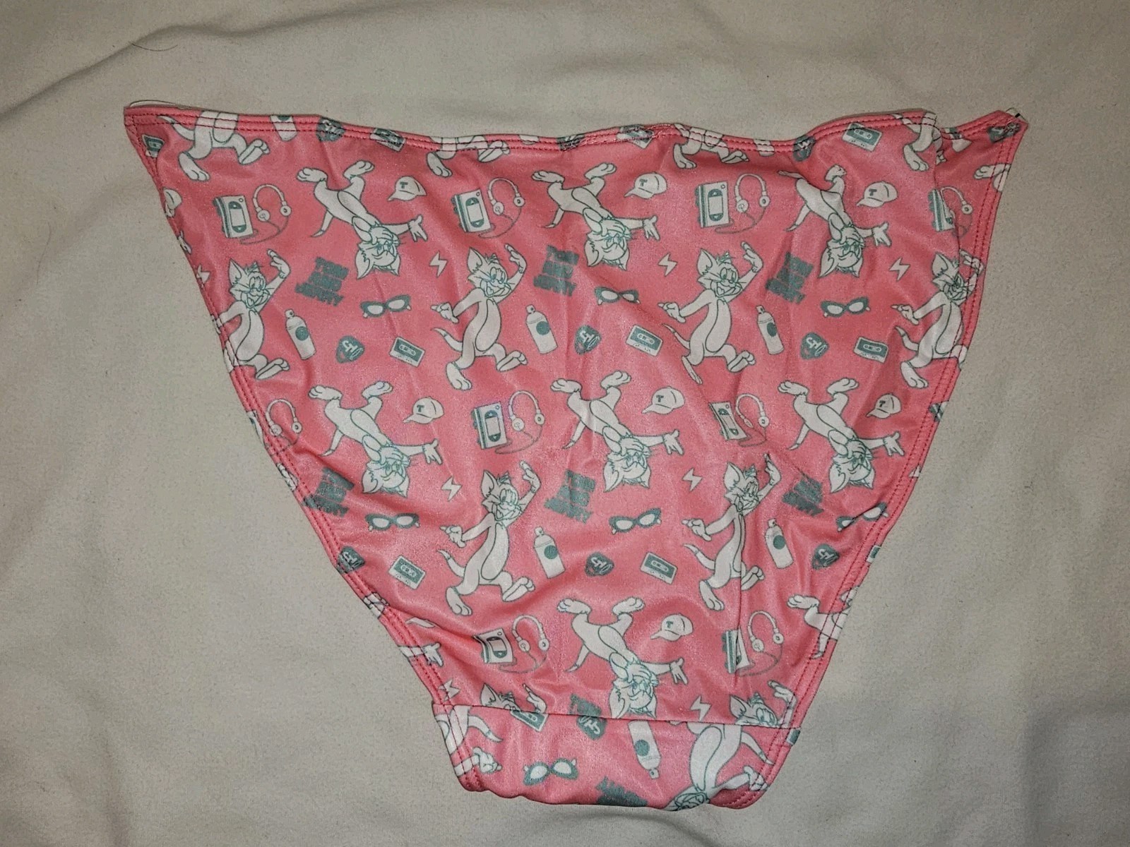 Vintage Cartoon Super Soft String Bikini Panties. Size Large
