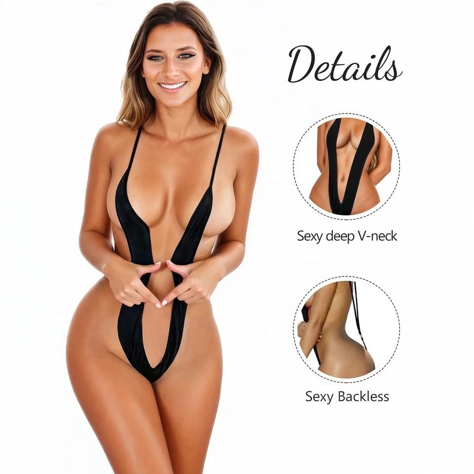 EXTREME SLUTTY STRIPPER SEX CLUB SLUT DRESS V-NECK SHEER SLINGSHOT ONE SIZE NEW-