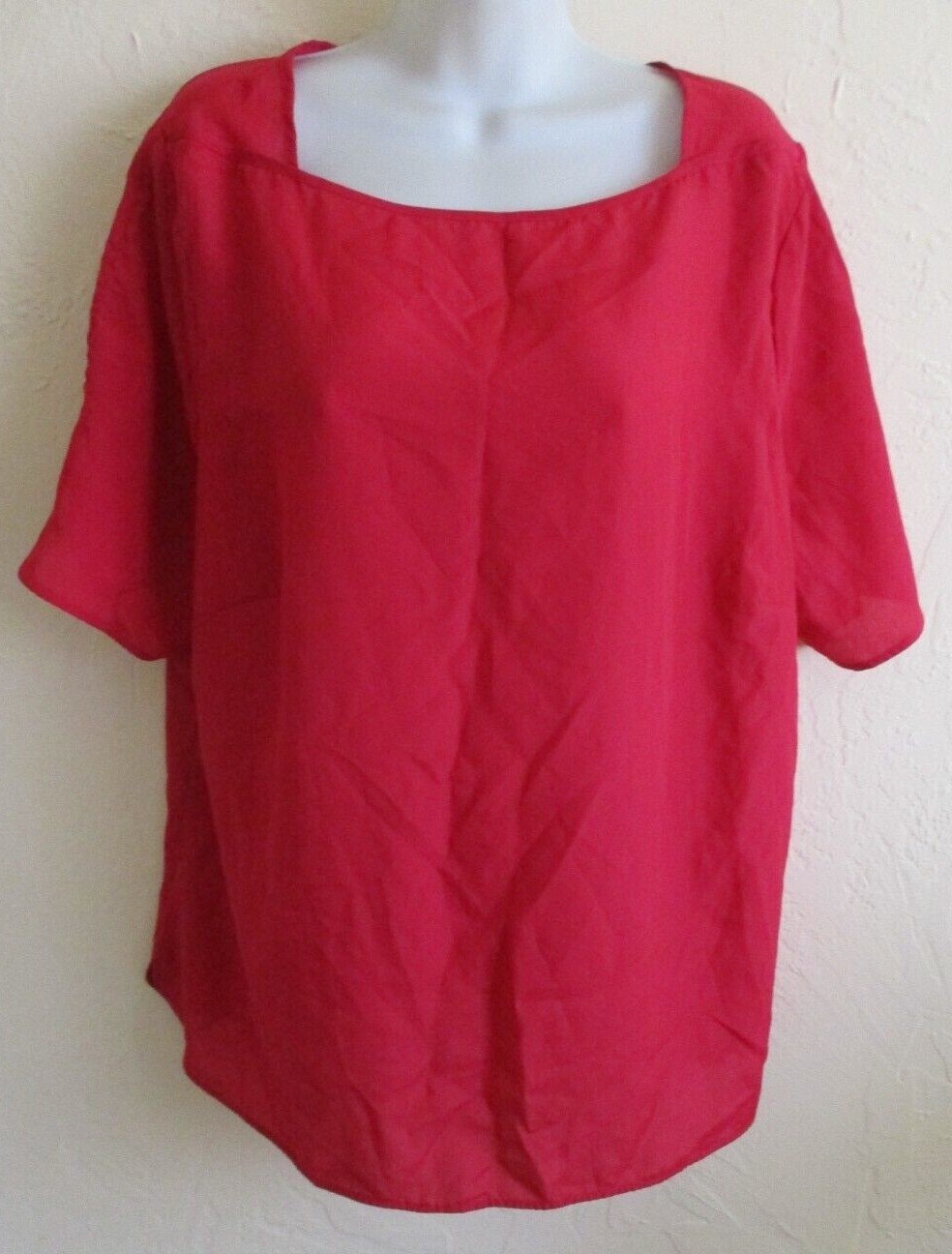 VTG Jessica London Blouse Size 18 Pink Collarless Career Shell Top NWOT