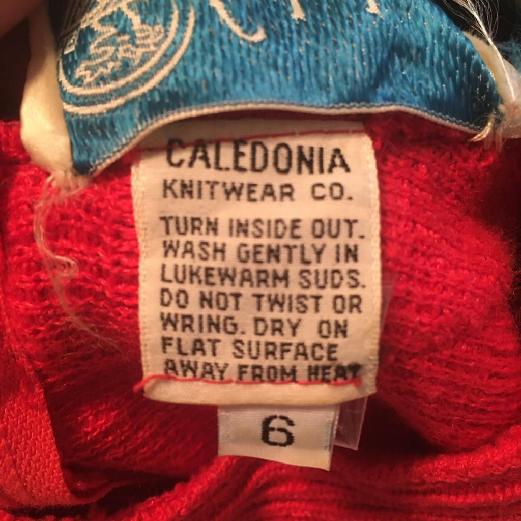 Caledonia Vintage 1960’s Red Knit Sweater Dress 6