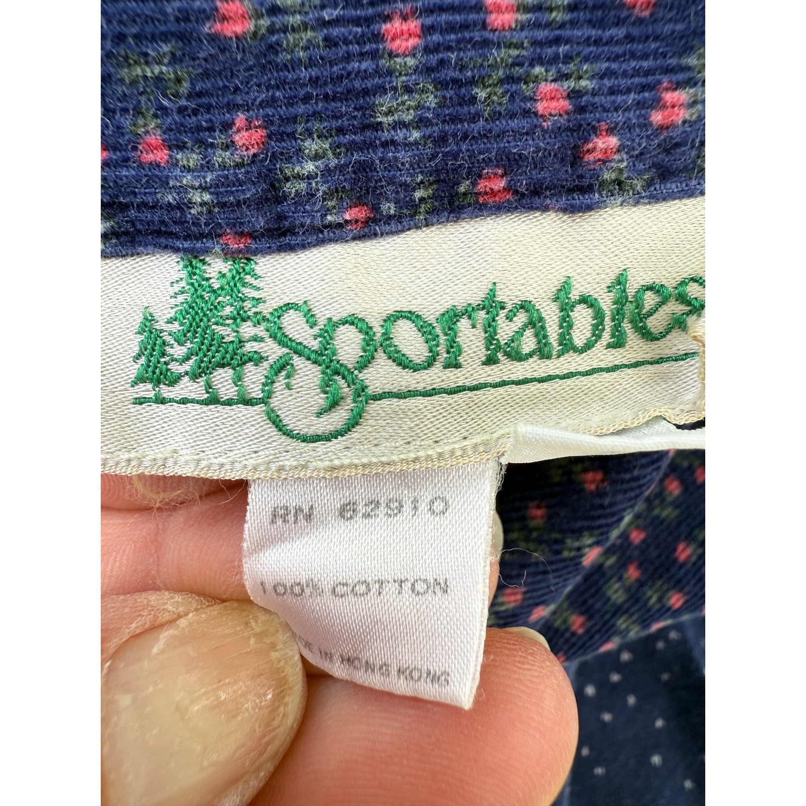 Sportables Corduroy Button Down Size Medium 90’s Cottagecore