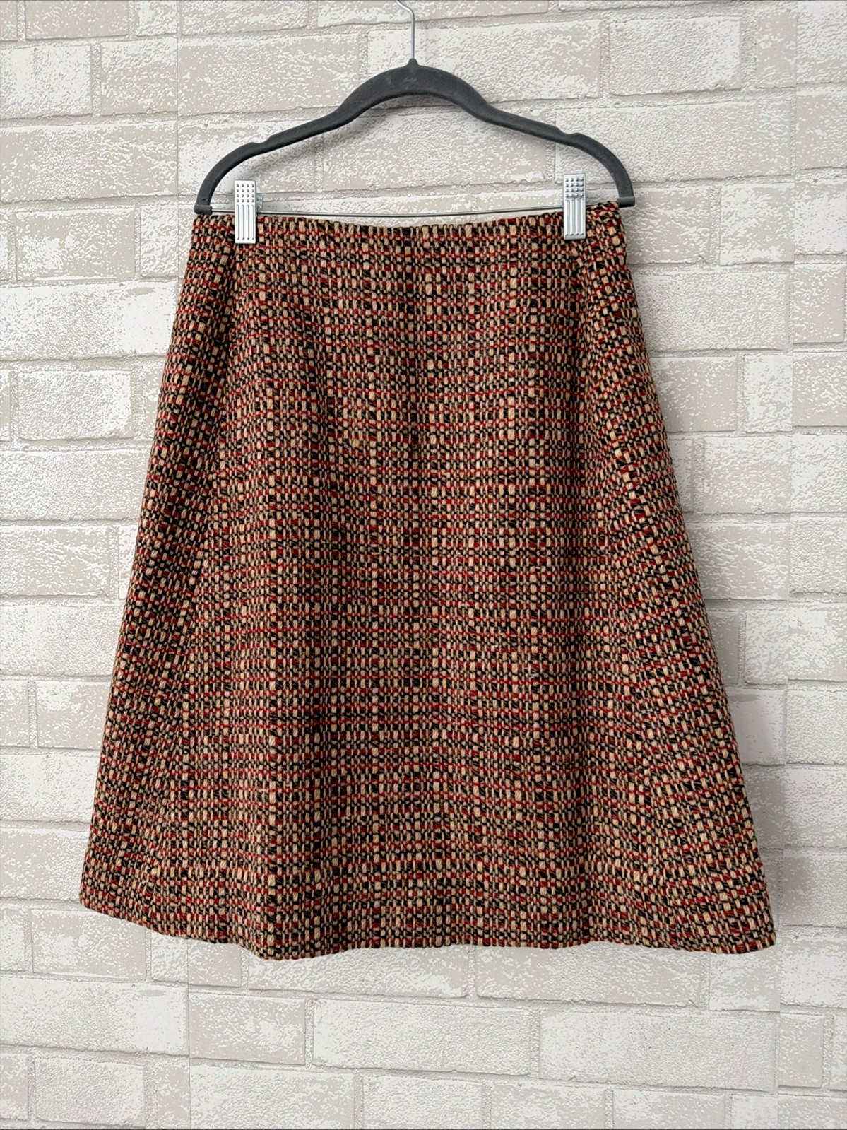 Vintage 50s 60s John Meyer of Norwich Tweed Midy Wool Skirt Size 12