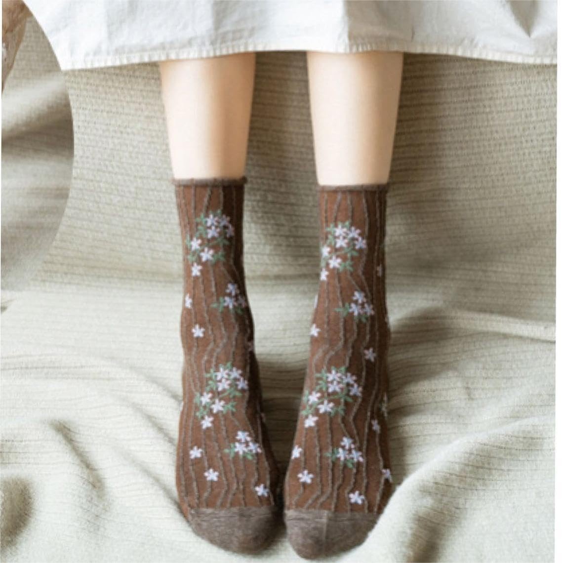 Benefeet Sox Womens Girls Cute Floral Socks One Size, 5 Pack-lilacs Flowers