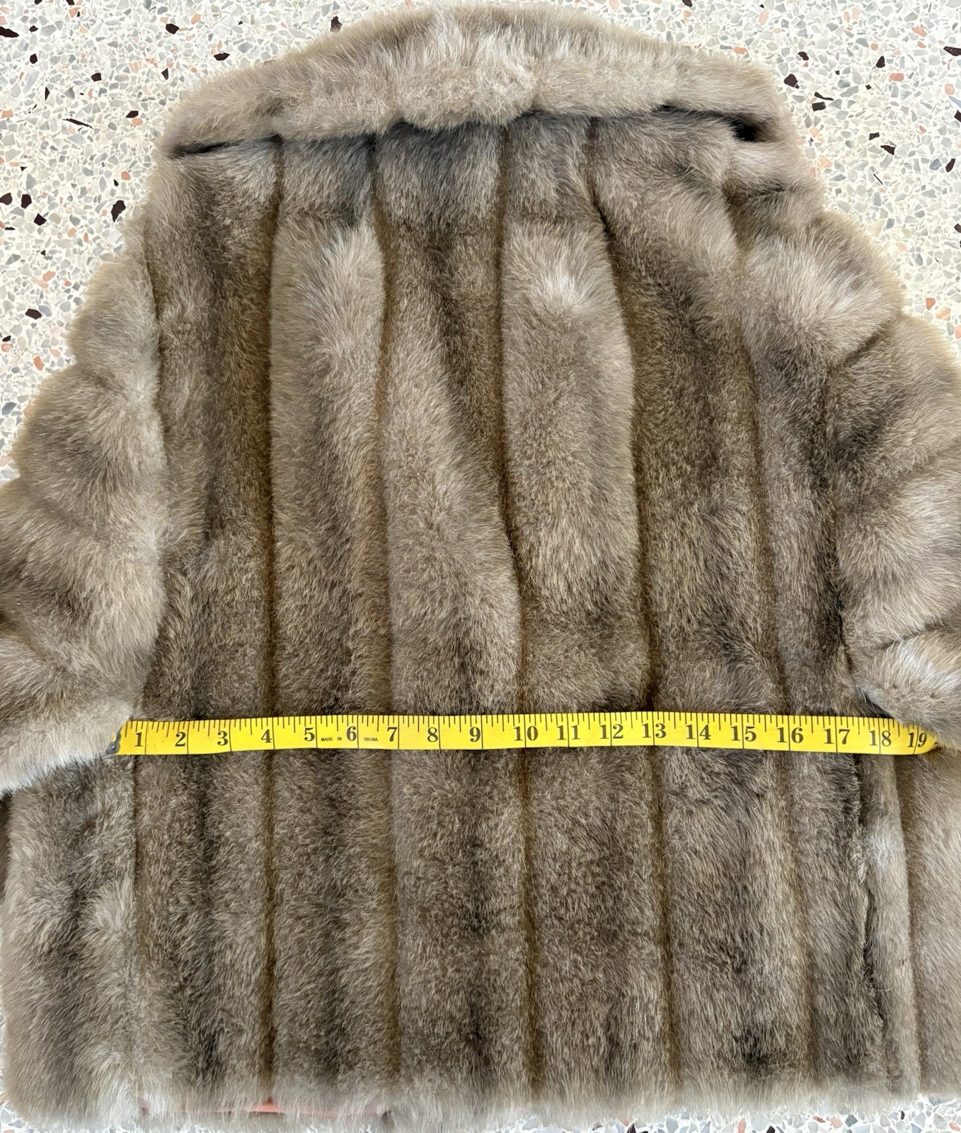 Vintage 1960s Sears Faux Lynx Fur Wrap Stole Shawl Lined Ex Condition
