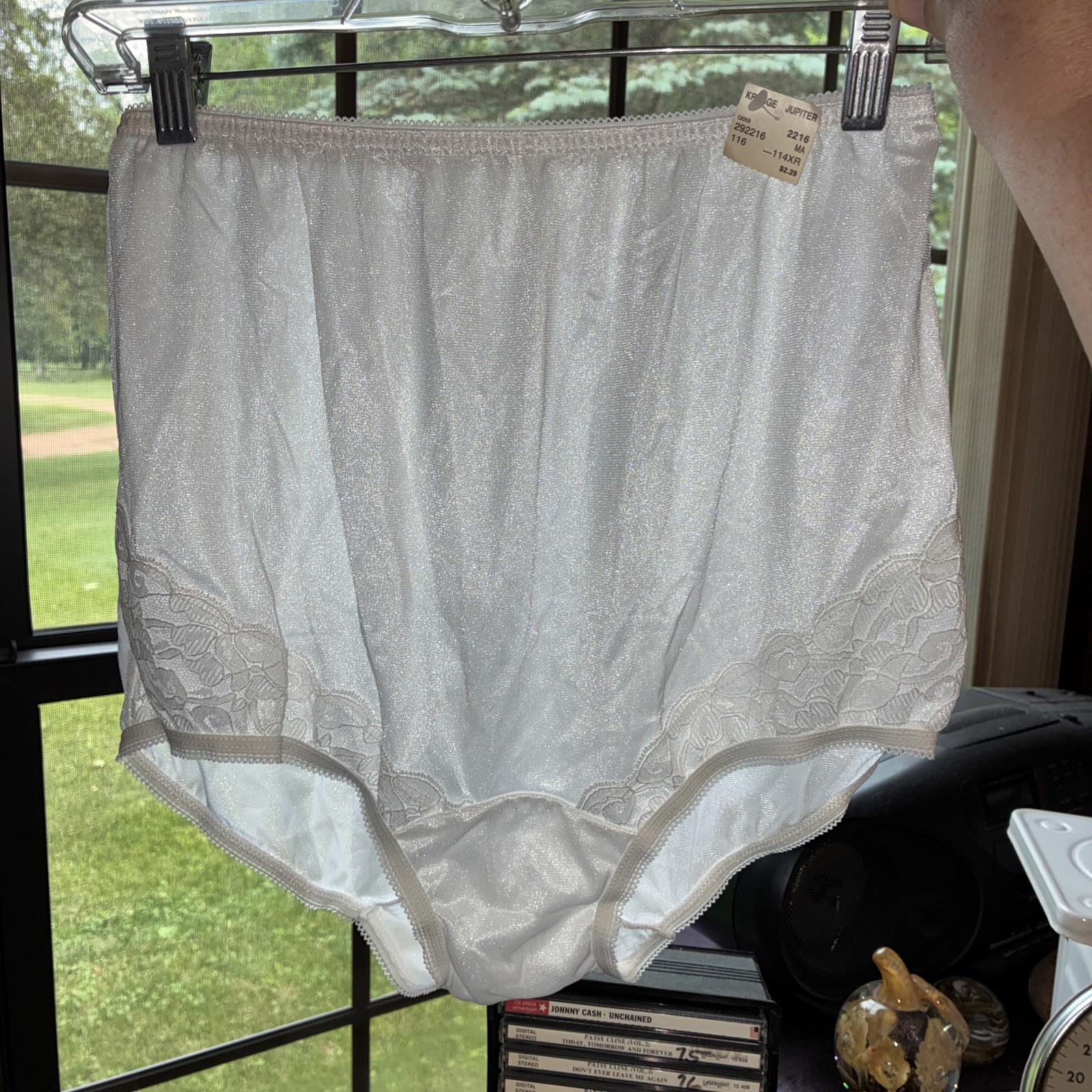 NOS Vintage 1960s Old Granny 8 Panty Panties Mushroom Gusset Nylon Lace Trim
