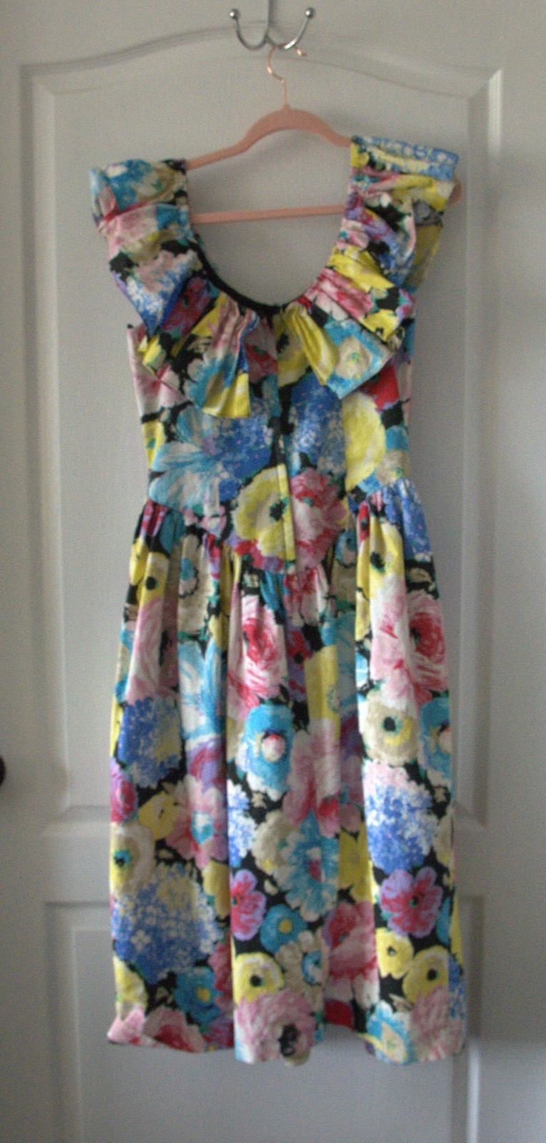 Vintage s.g.gilbert Floral Midi Dress size 8 USA Made