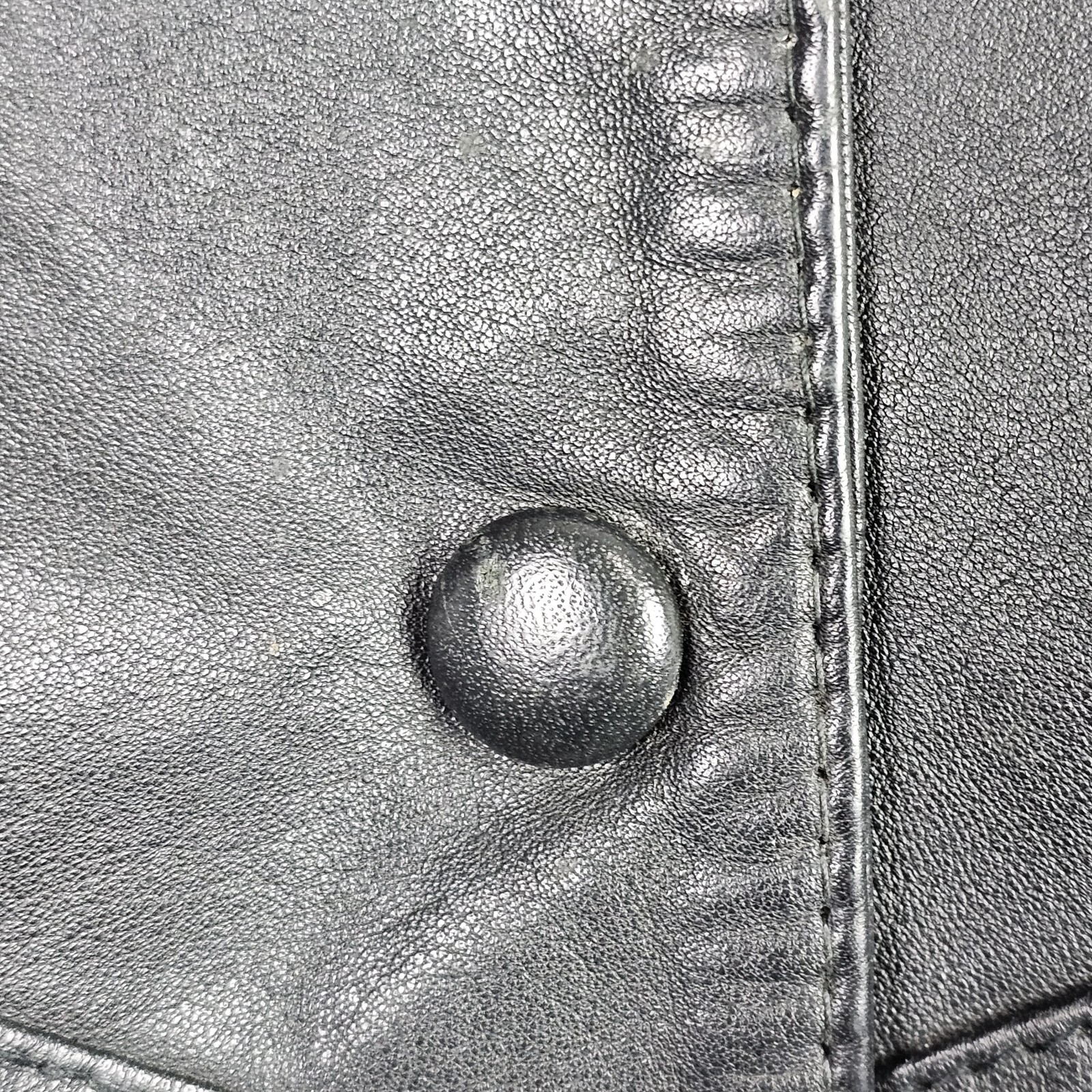 Vtg Wilsons Womens Leather Crop Jacket L Black Moto Biker Gothic Punk