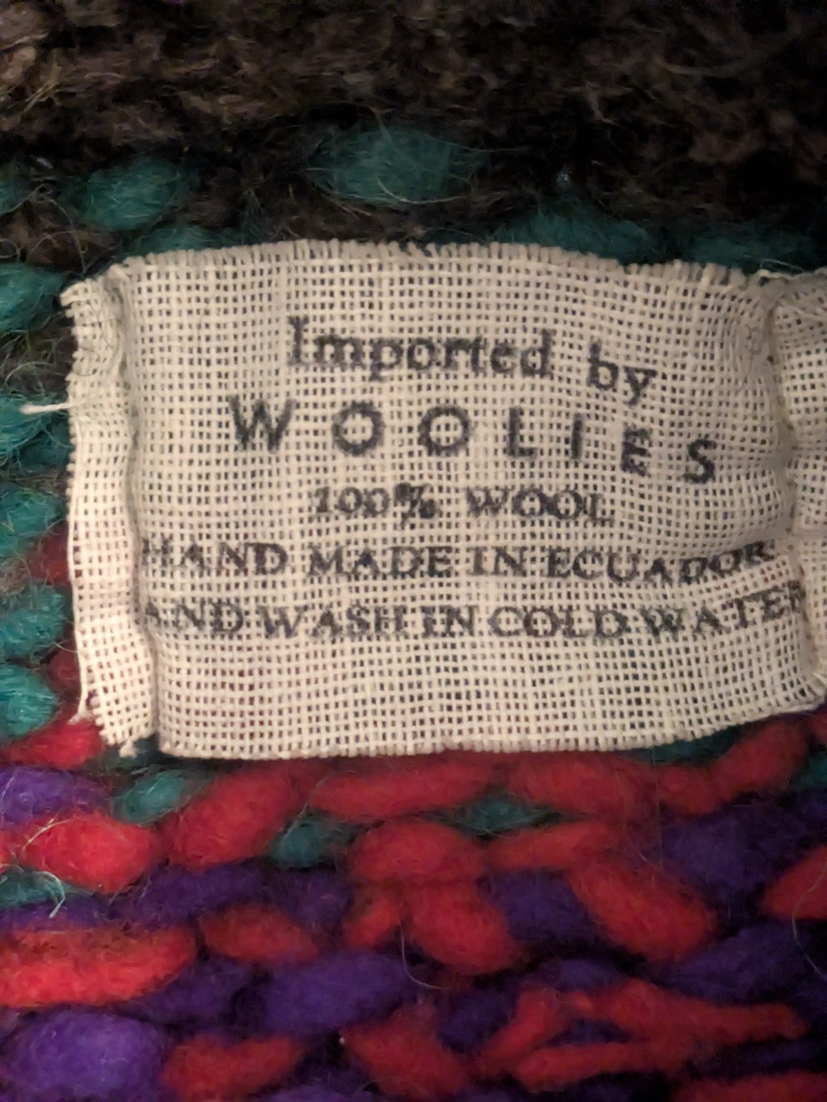 Vintage Woolies 100% Wool Hand Made Sweater Women’s Large