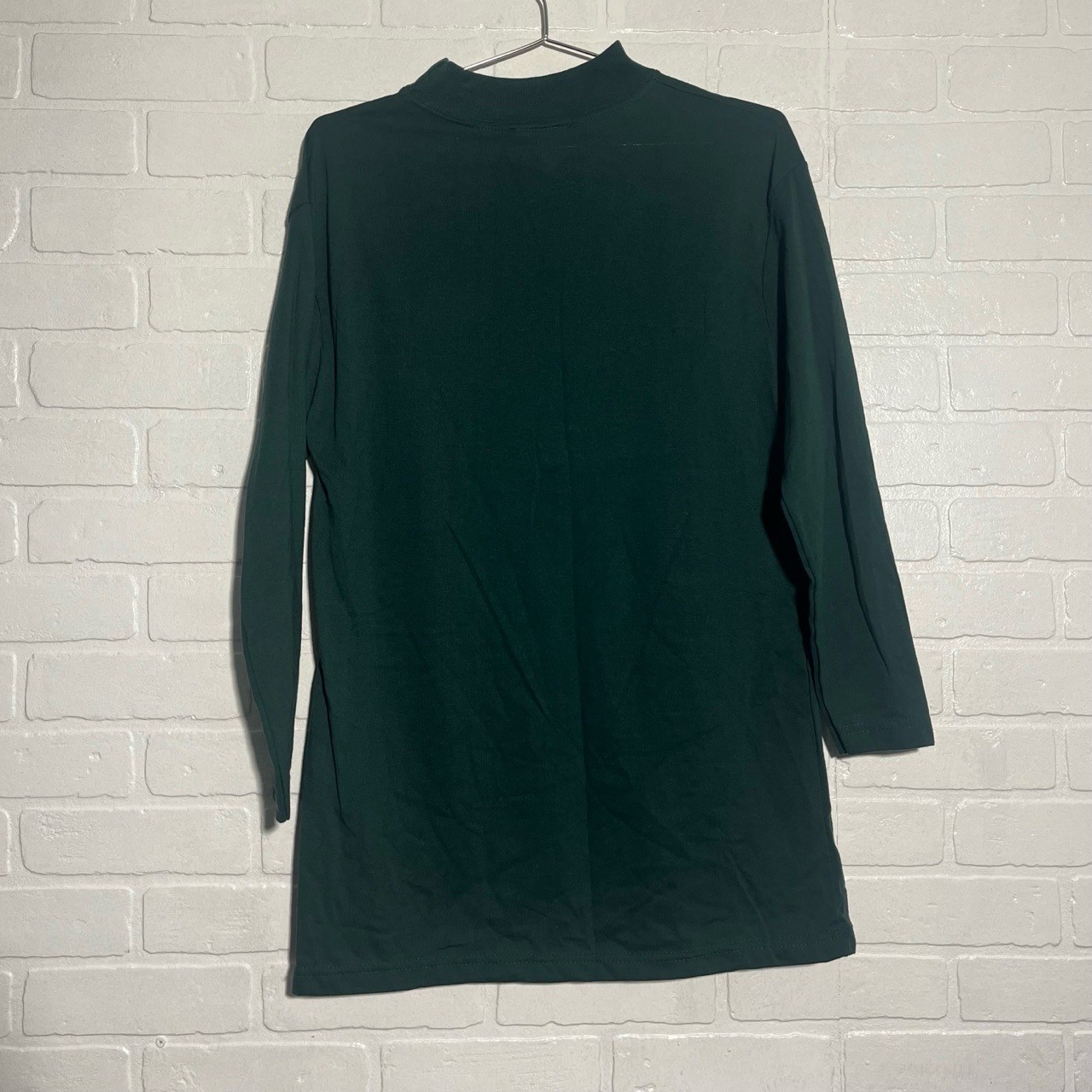 AVON STYLE Vintage Womens Sweater Medium Dark Green Vintage Mock Neck Crest Top