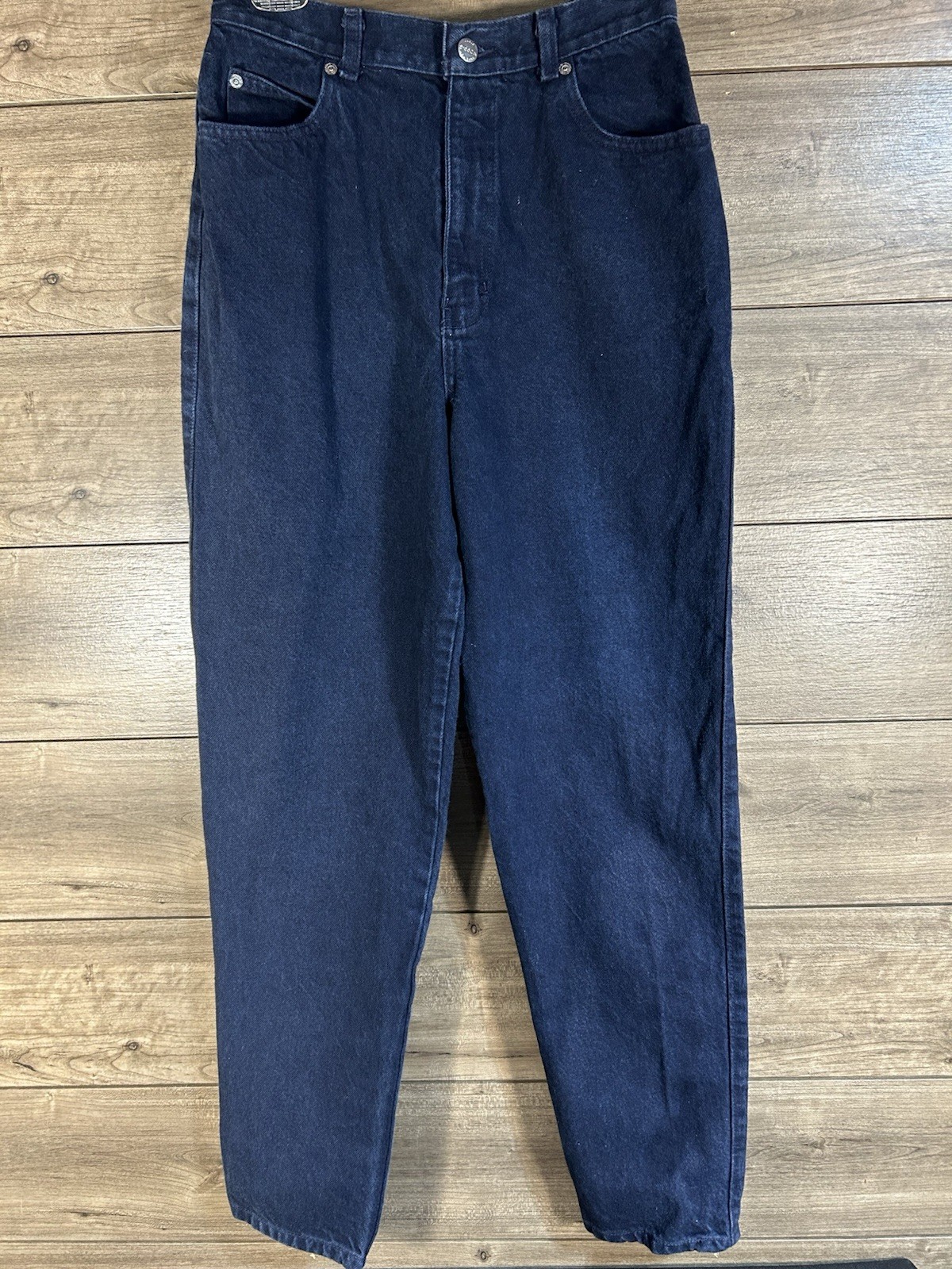 Sassoon VTG 80-90’s Tapered High Waist Mom Jeans Size 11/12Dk Blue 28”x30” VGC!