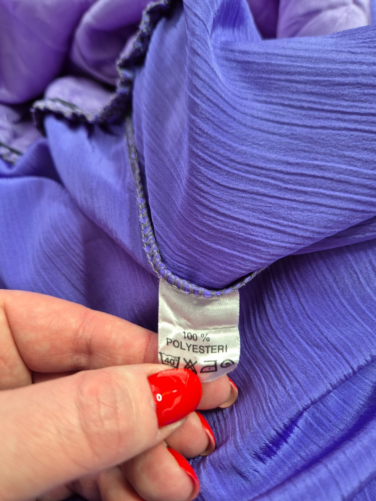 Vintage 80s prom dress size S purple color pleated baloon Carolin Muoti Hovi