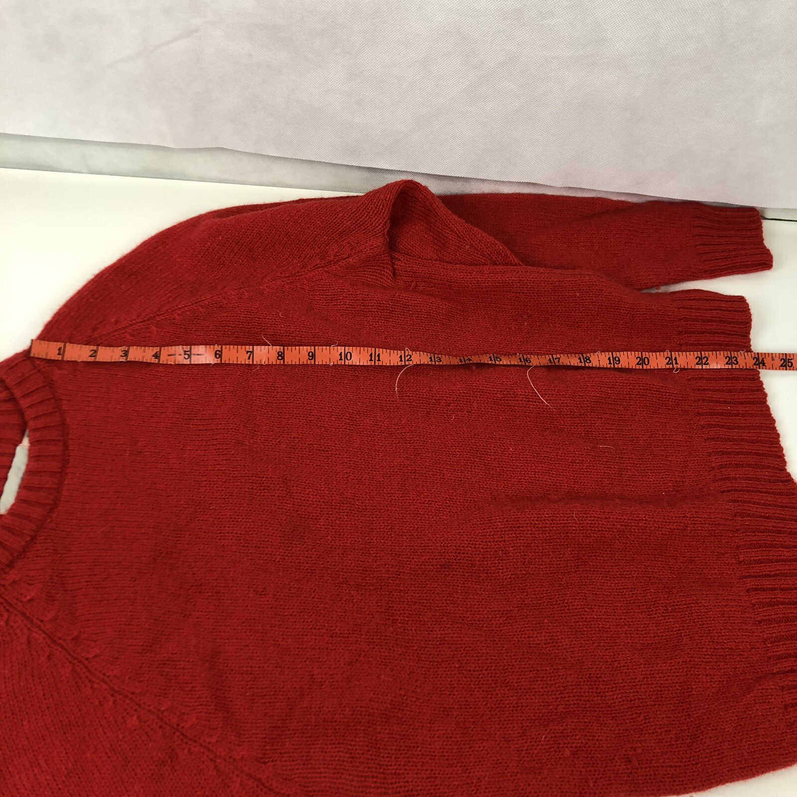 1980s VTG M Red Sweater Wool Blend Pullover Crew Neck McGregor USA Mens Womens