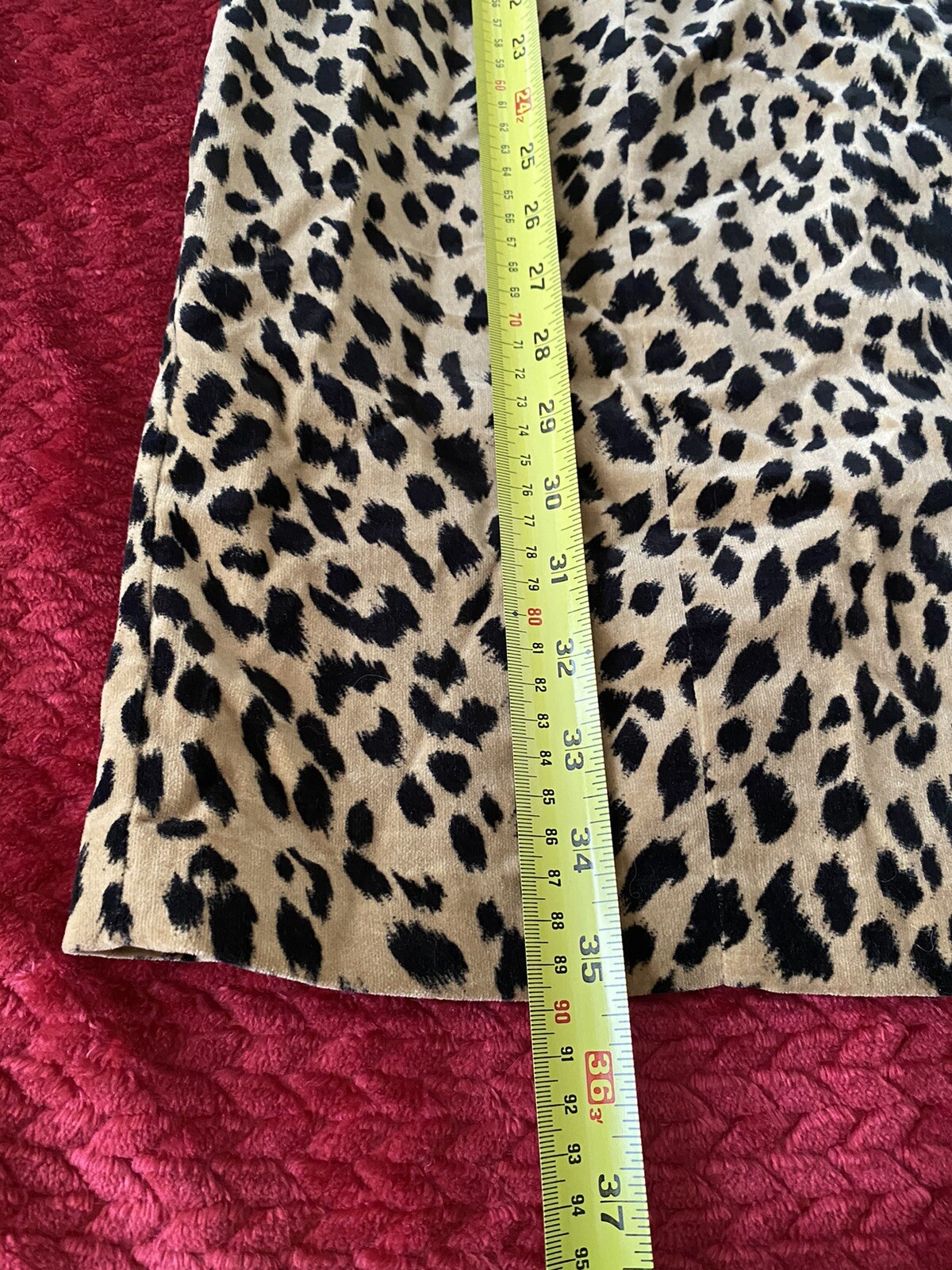 Misty Lane Velvet Cheetah Dress, Size 8, velvet leopard print vintage