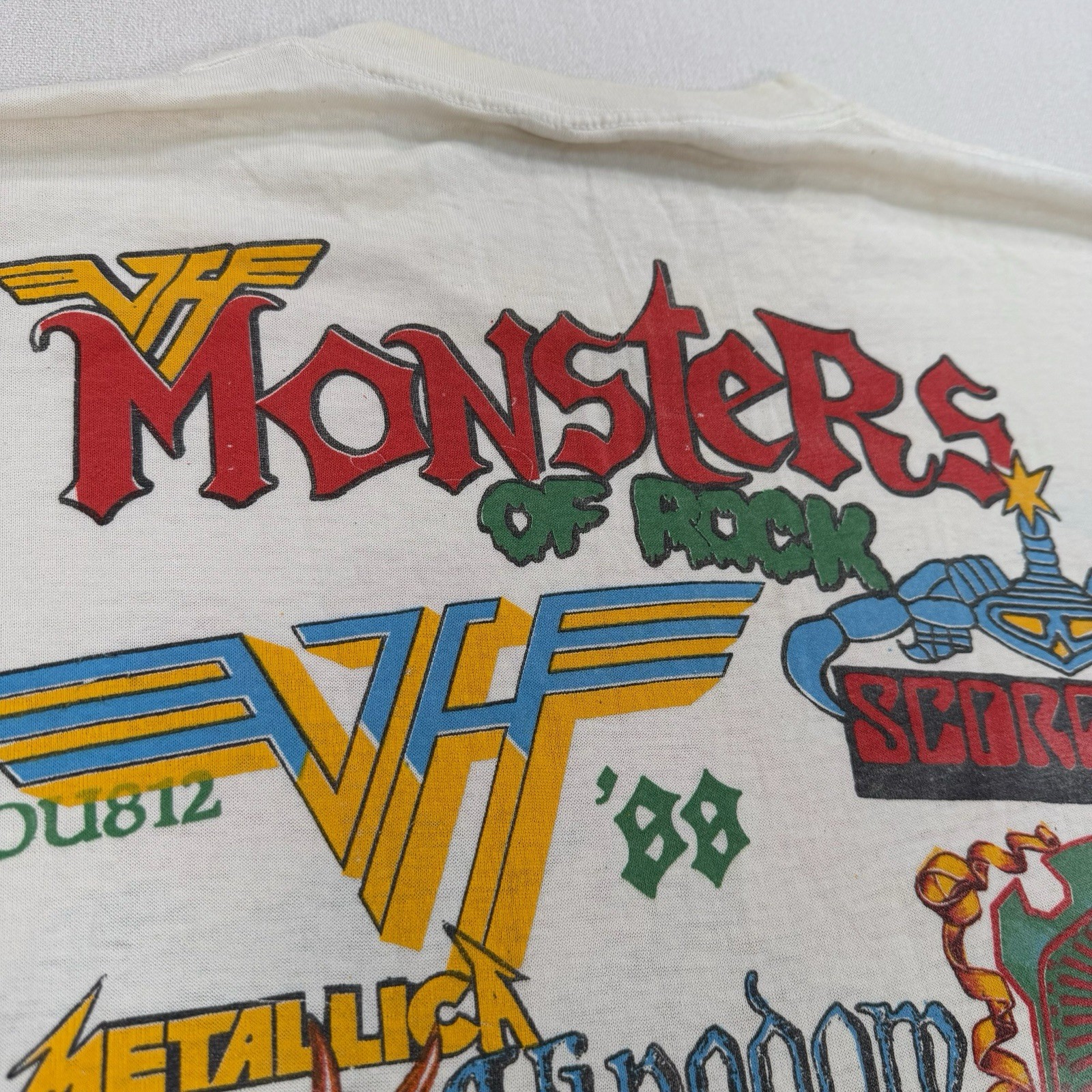 Vintage 1988 Monster Of Rock Tour Shirt Metallica Van Halen Scorpion Band Shirt