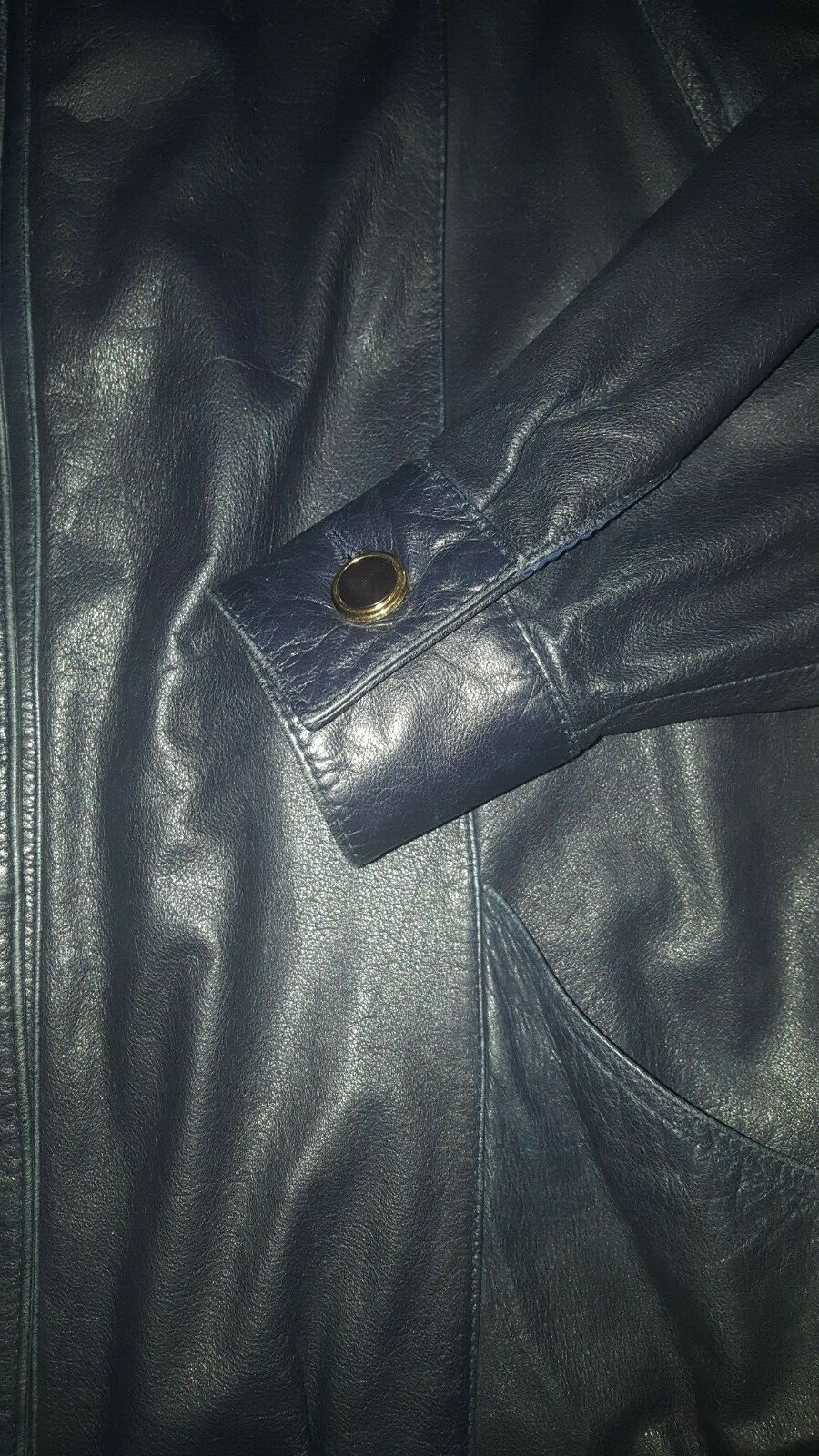 Pelle New York Milano 100% Soft Leather Womens Mid Length Coat