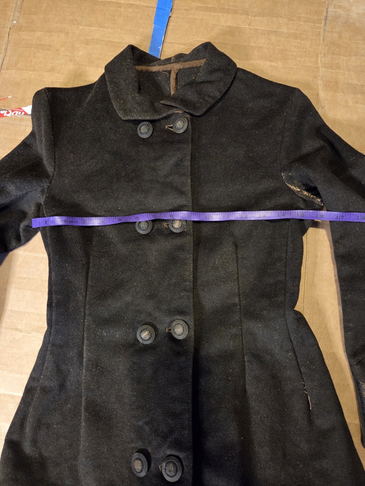 Antique Victorian Woman’s Military Style Overcoat w/ Oringal Buttons