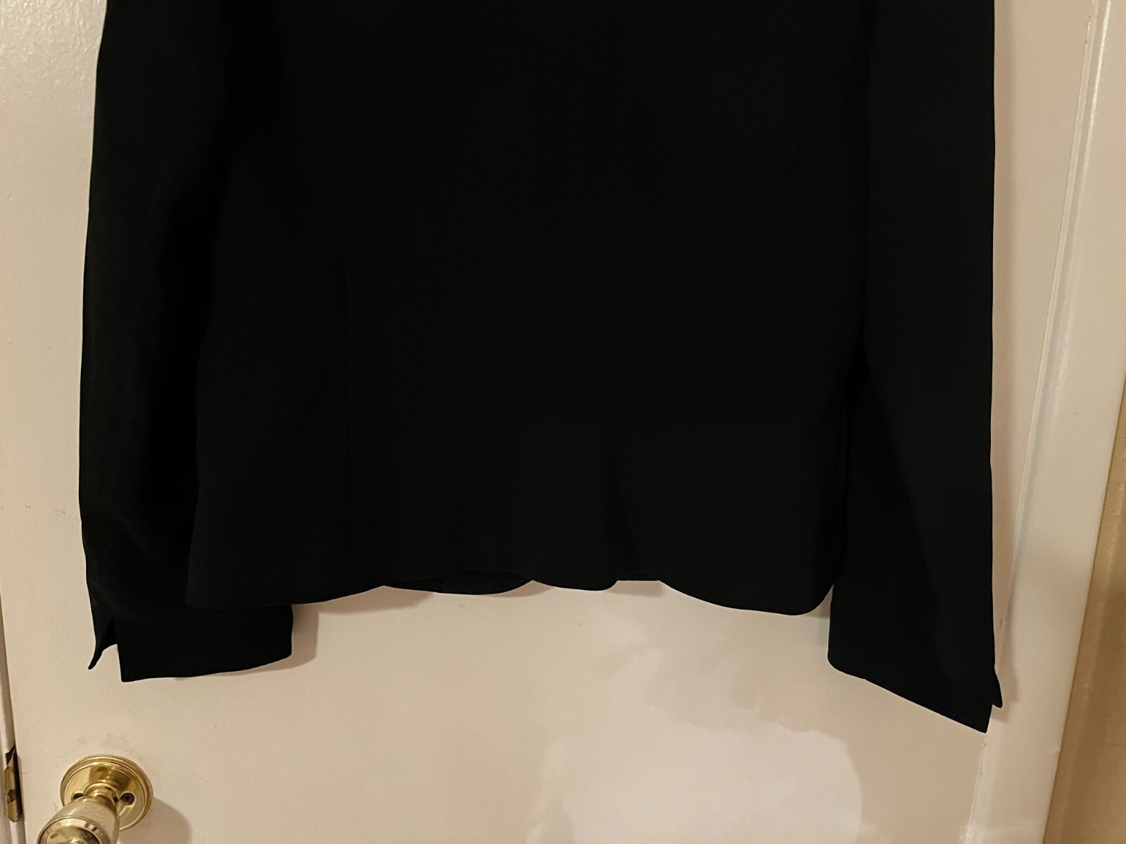 Casual Corner Blazer Black Size 14 Light Triacetate Lined No pockets