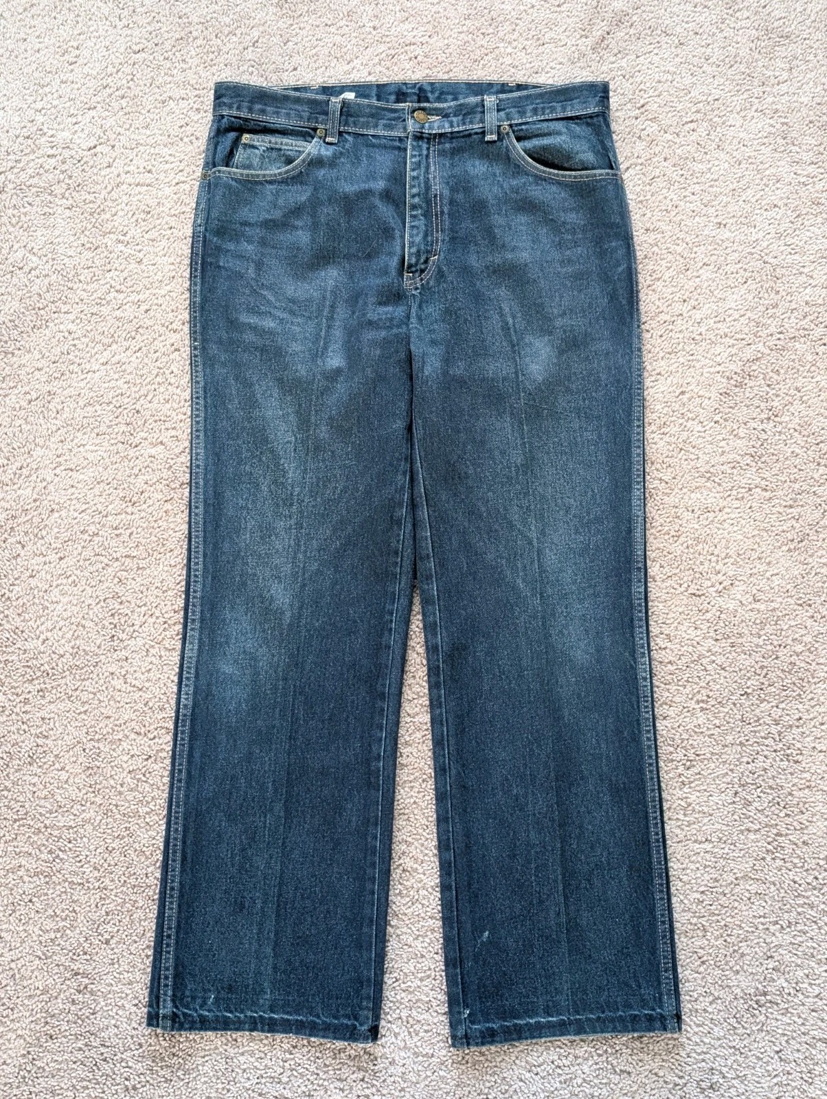 VTG Calvin Klein Jeans Womens 38×36 VTG Hemmed To 36×30 High-Rise USA 70s 80s