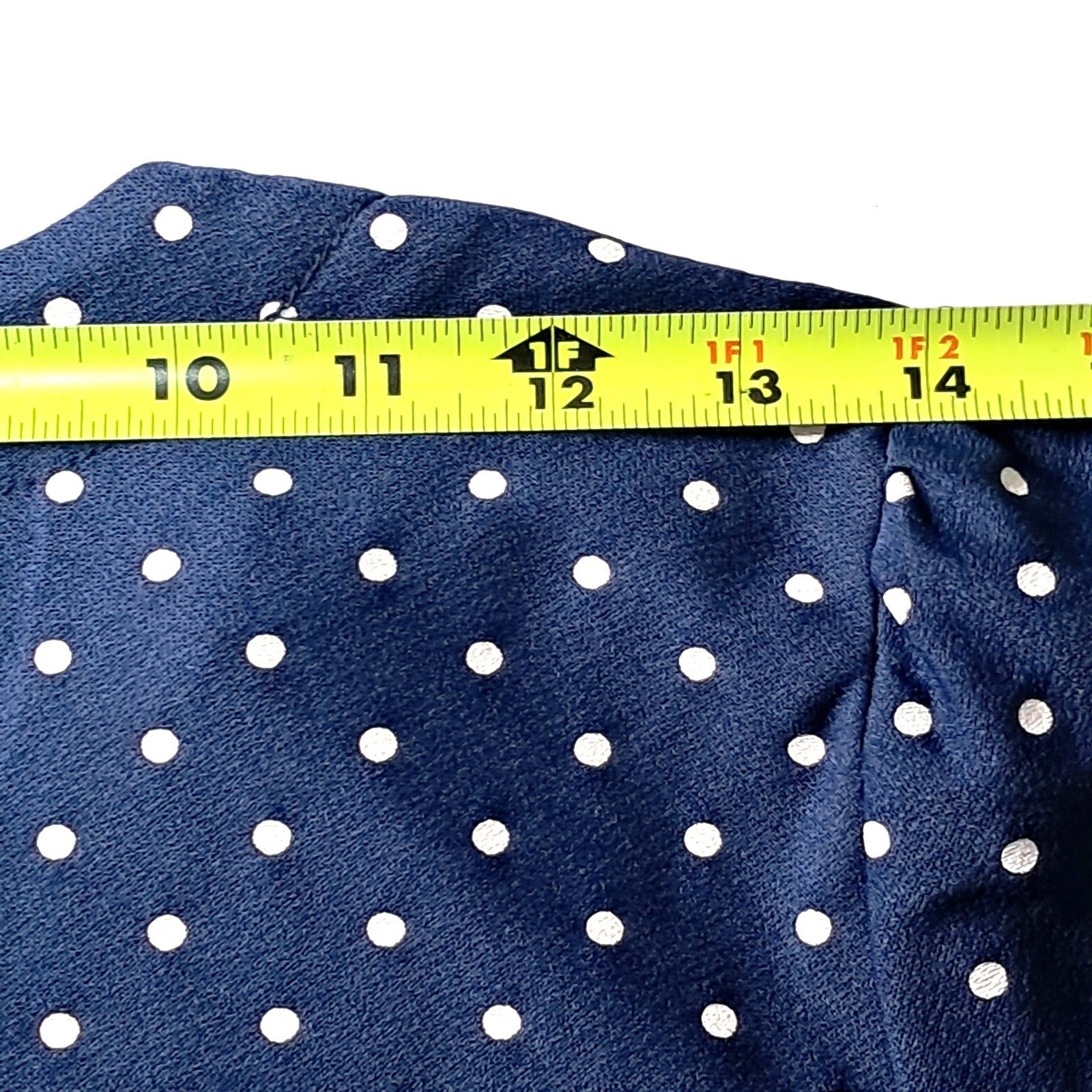 Vintage Polka Dot Mini Dress Womens Size 10 Navy Blue Ruffle Tabby of California