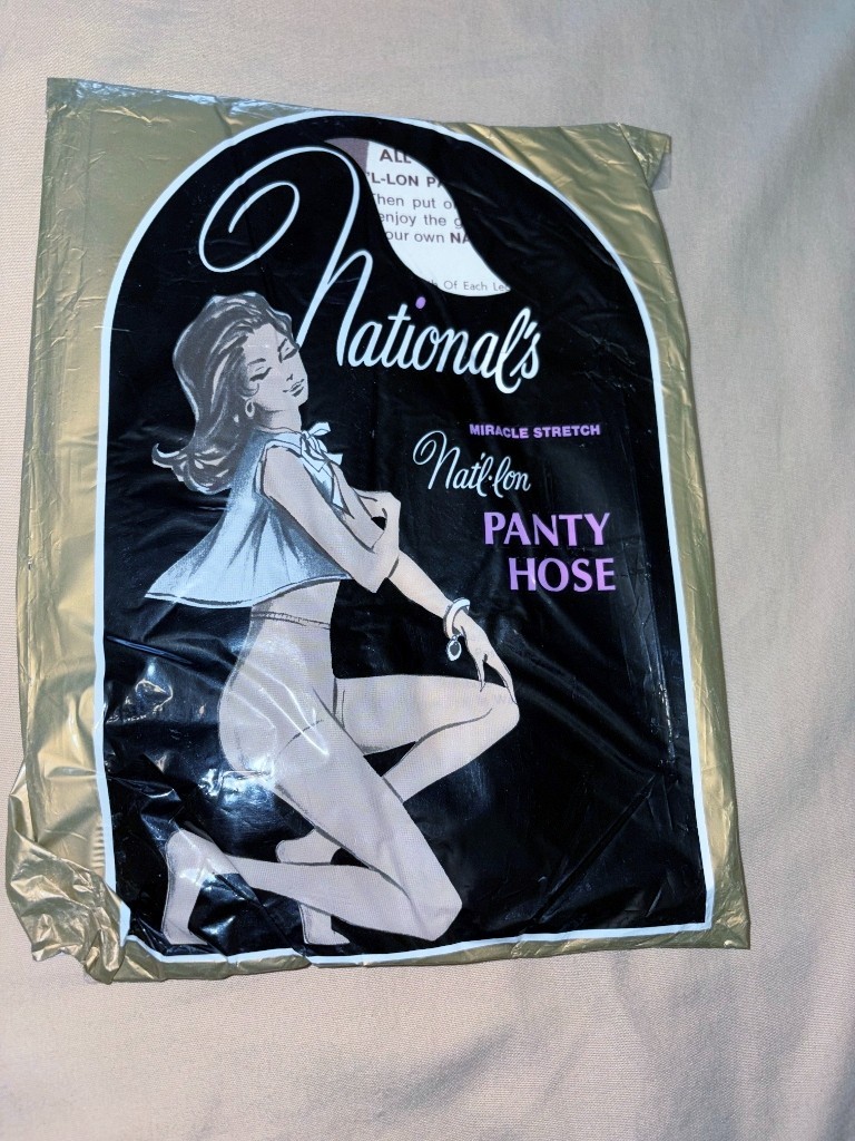 2 VTG Nationals A Stockings Panty hose Nylons Miracle Stretch 14448