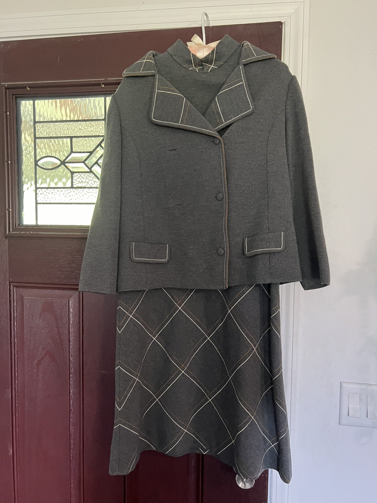 Vintage 1960’s Knits By Thayer Wool 2 Piece Set Size 16