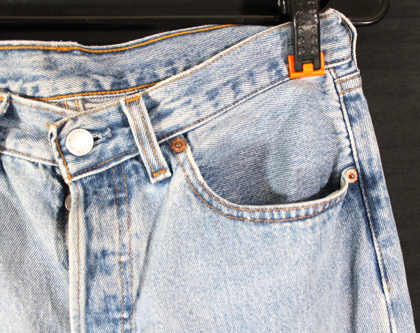 Vintage 1990s Levi’s 501 USA Button Fly BLUE Denim Jeans Women Women’s 31W x 32L