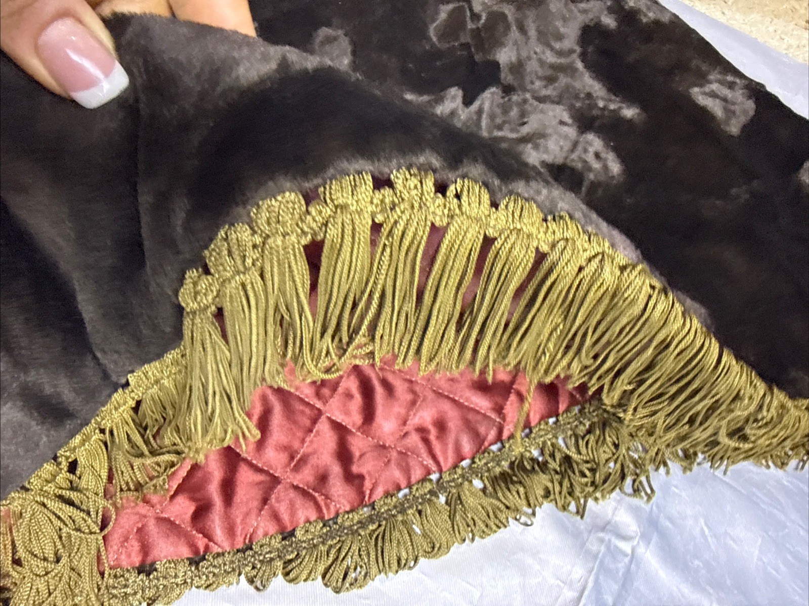 Vintage ILGWU Union Made Fur Poncho Womens Old Hollywood Glam USA Western Rodeo