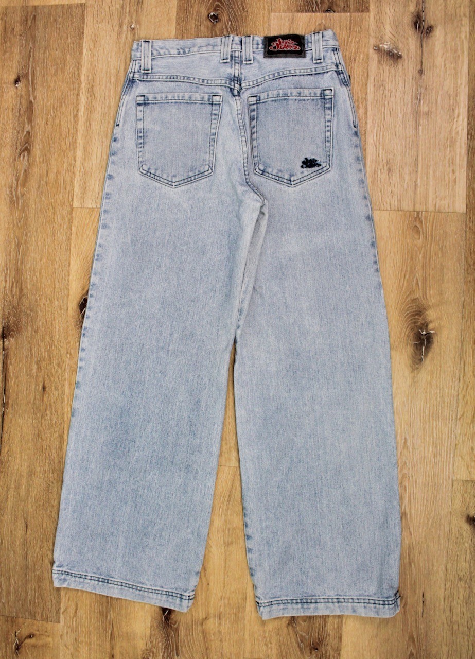 Women’s VTG 1990s JNCO Funky 23 Basics Wide Leg Jeans Sz 11 31×32 90s Light Wash