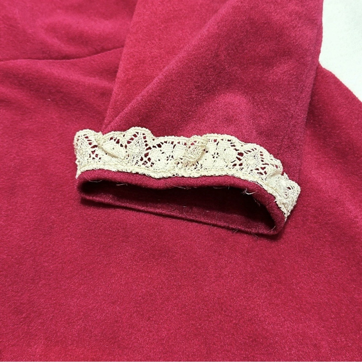 Vintage 1970’s JC Penney Fashions Red Velvet Dress