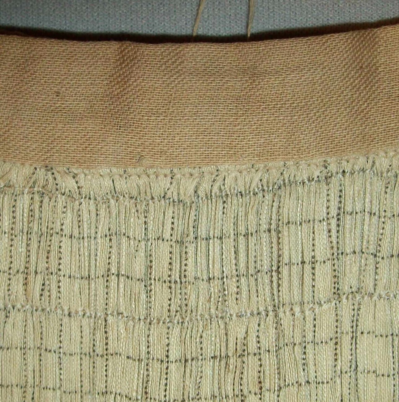 Old Vtg 1890s Womans Hand Made Fancy Petticoat Slip Amazing Work Homespun Pleats