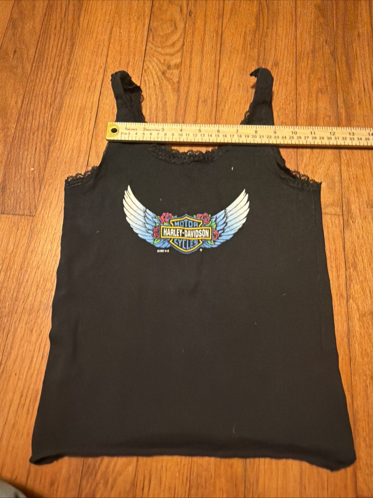 Vintage Harley Davidson 3D Emblem Tank Top 1990’s houston texas size sm women’s
