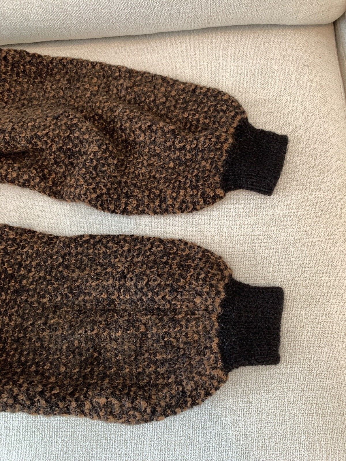 Vintage RED ROVER 100% Alpaca Sweater Hand Made Bolivia BROWN