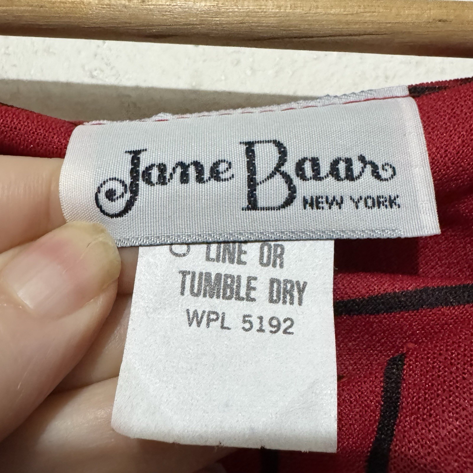 Vintage 80s Jane Baar Golden Girls Drop Waist Dress red size XL secretary