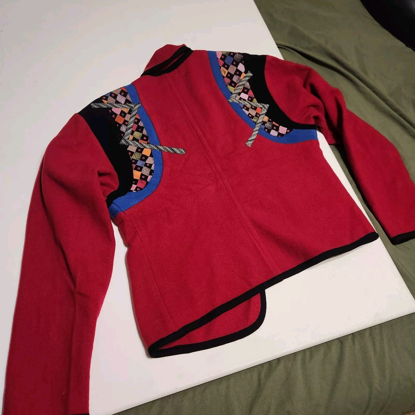 Vintage Canvasbacks Lutton & Horsfield Wool Retro Patchwork Jacket SZ S/M
