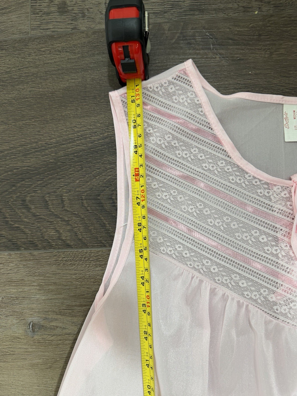 NWT Vtg 50s Spotlight New York Sheer Pink Lingerie Nightgown & Robe Set Womens M