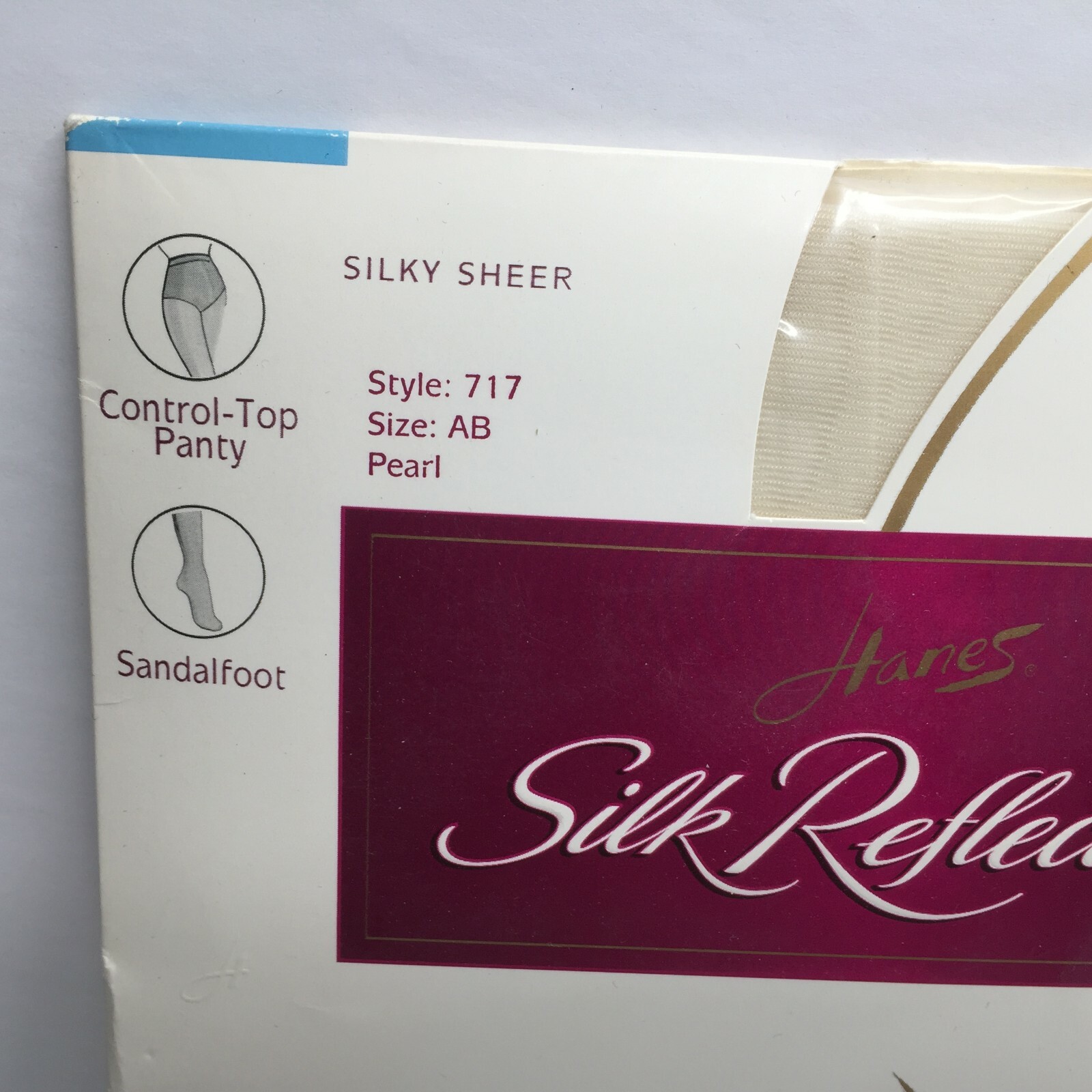 Silky Reflections Sheer Control Top Sandal Pantyhose Nylons Size AB Style 717