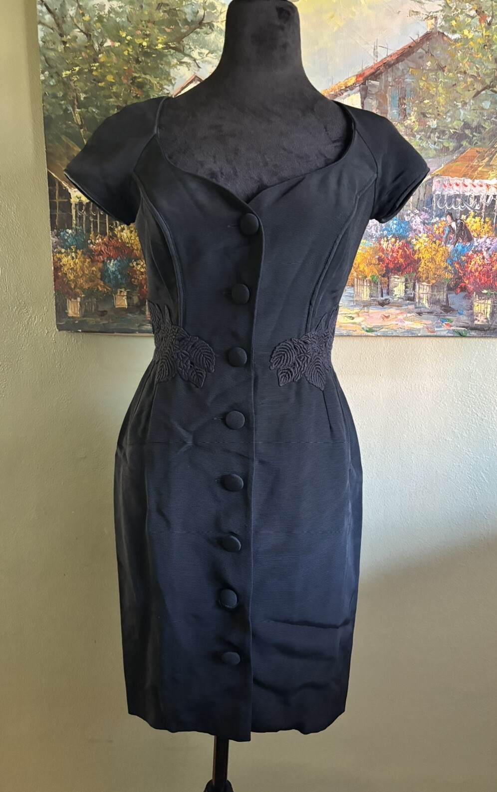 90s Beautiful LOLITA LEMPICKA Paris Front Button Mini Dress.size 6.made France