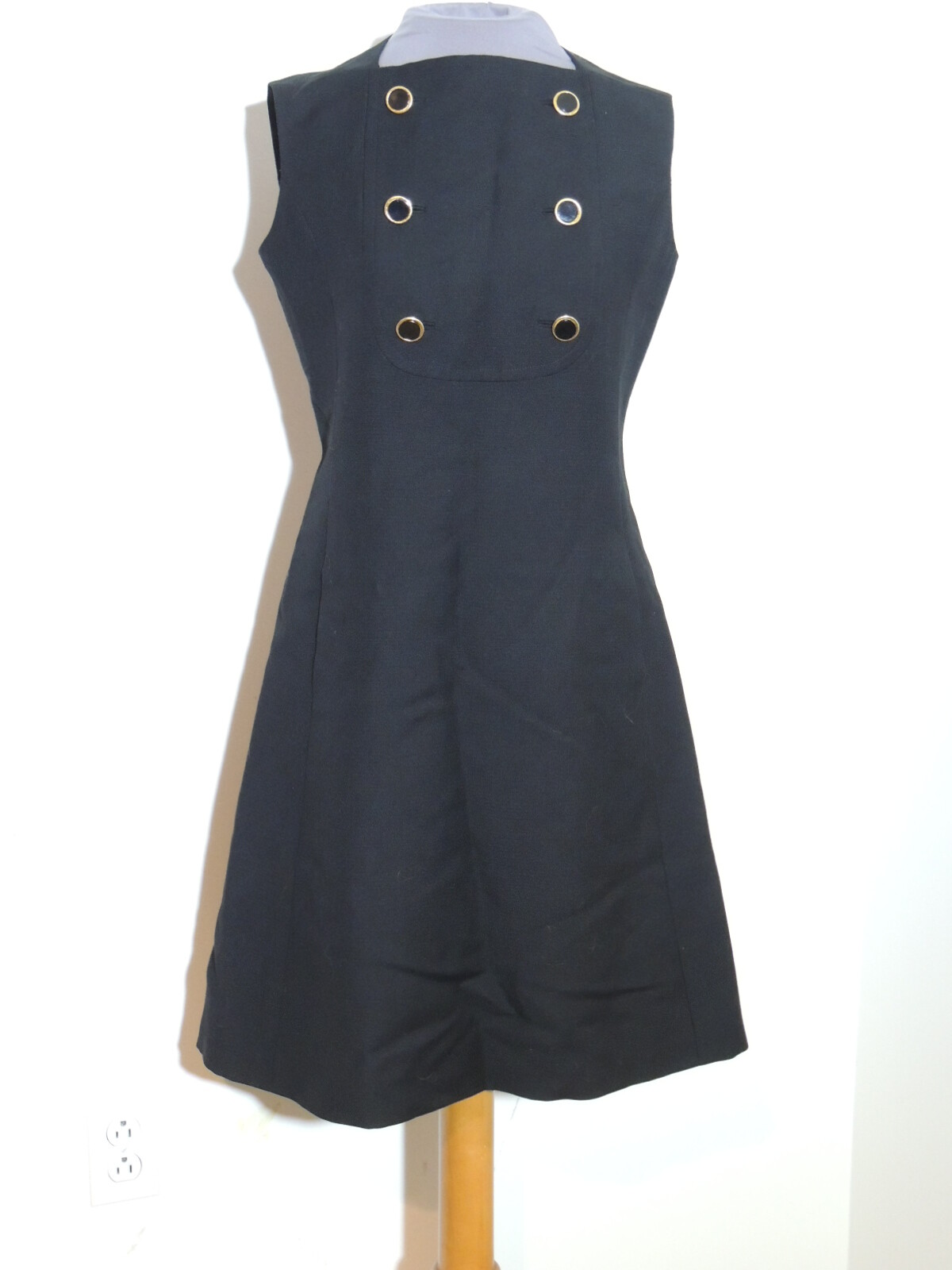 1960’s Originala Black Wool blend Dress w Jacket MED