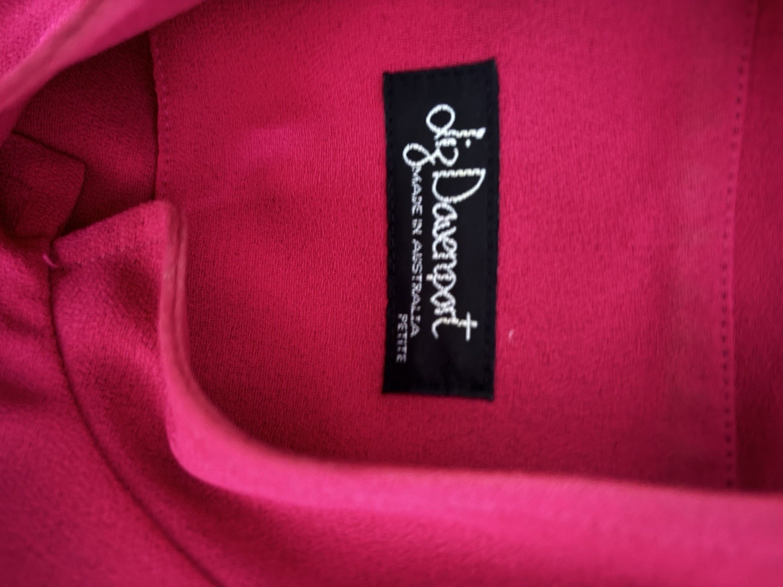 LIZ DAVENPORT Vintage Fuscia Pink Crepe Duster Coat Jacket 10 M