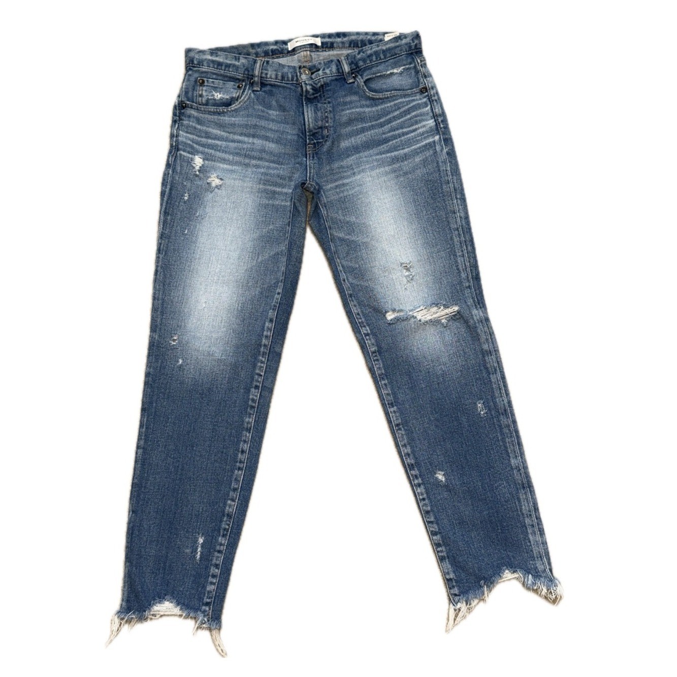 🌾 MOUSSY VINTAGE Glendele Skinny HOWA Distressed Japanese Denim Jeans | Sz 29