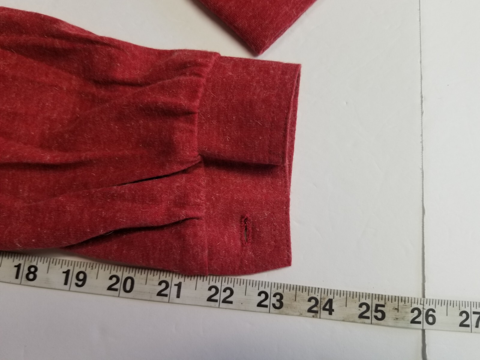 Vintage Butte Knit Retro Long Sleeve Dress ILGWU Label see measurements Red