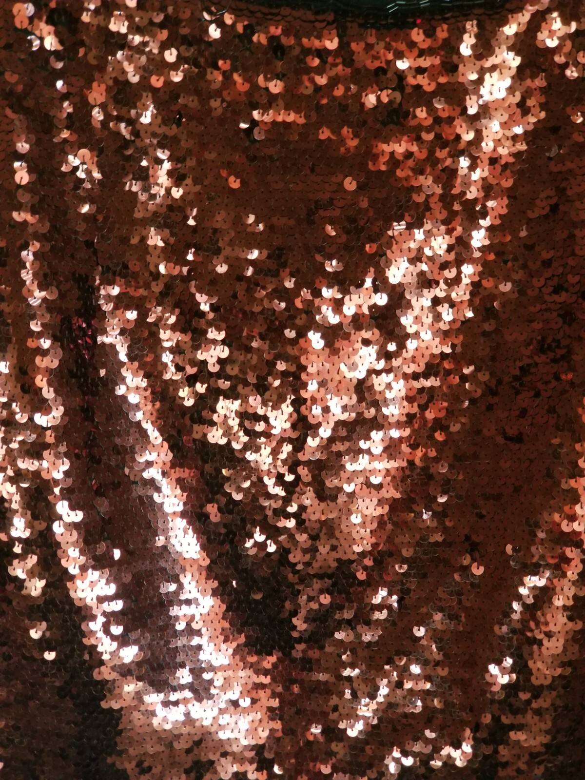 NWOT Vintage Eleanor P. Brenner Bronze Sequin Pencil Mini Skirt Sz P (XS fit)