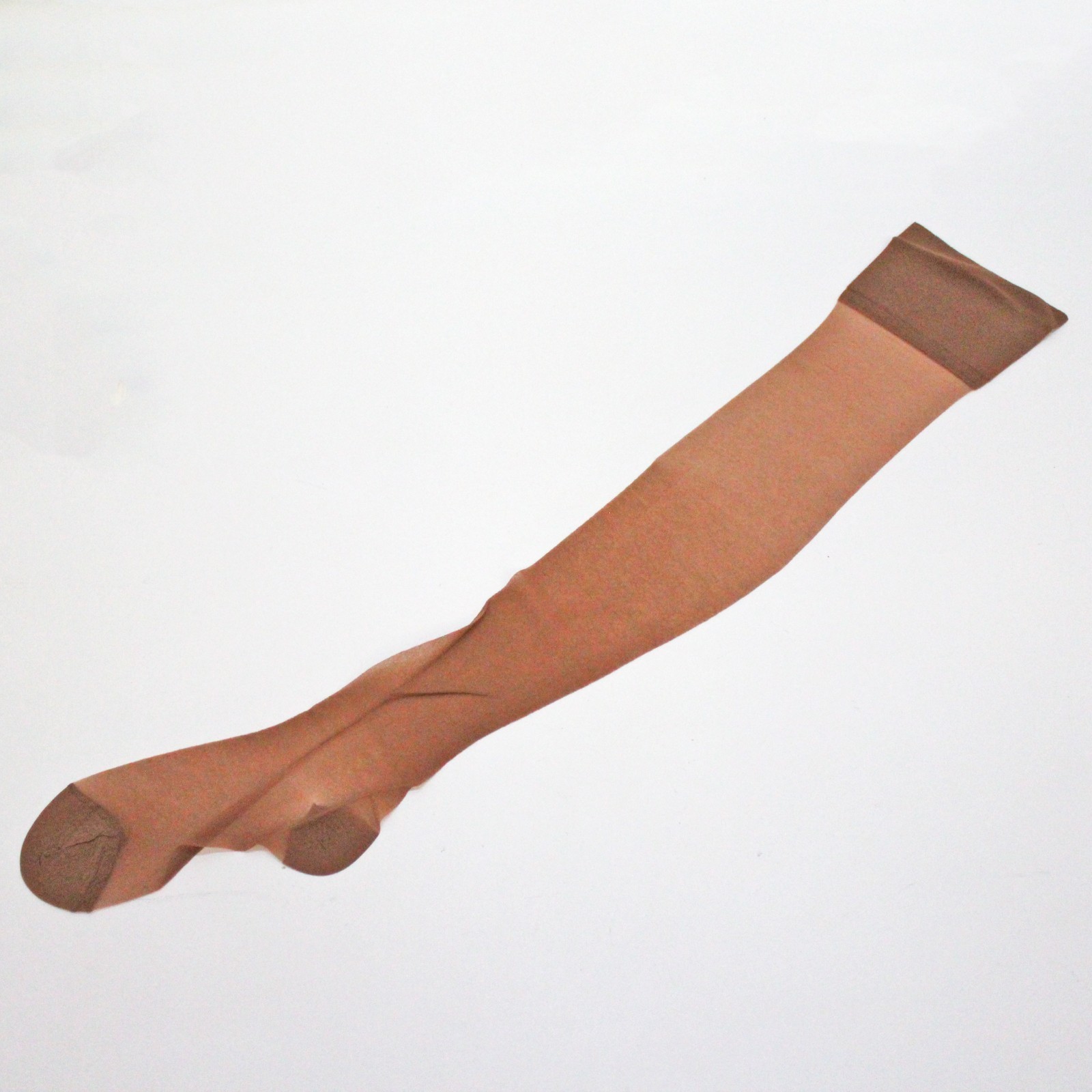 Vintage Seamless Sheer Agilon Nylon Stockings / Ruth Barry / Suntan / 8-9 Petite